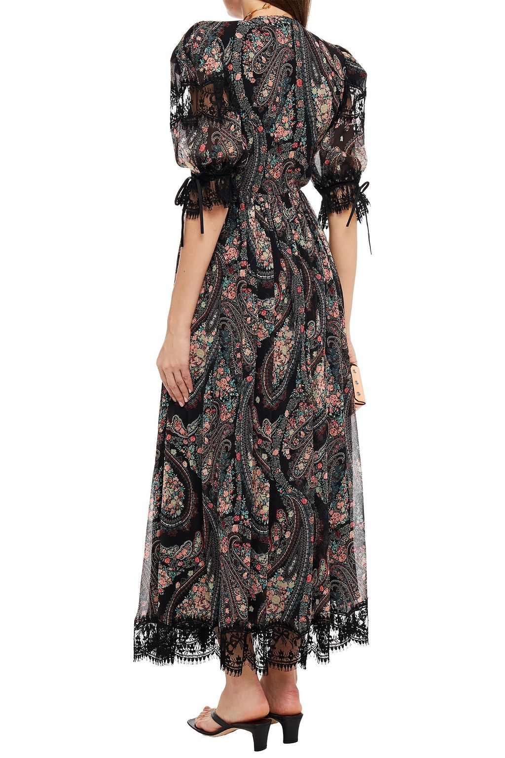 ETRO Ruffled paisley-print silk-crepon maxi dress