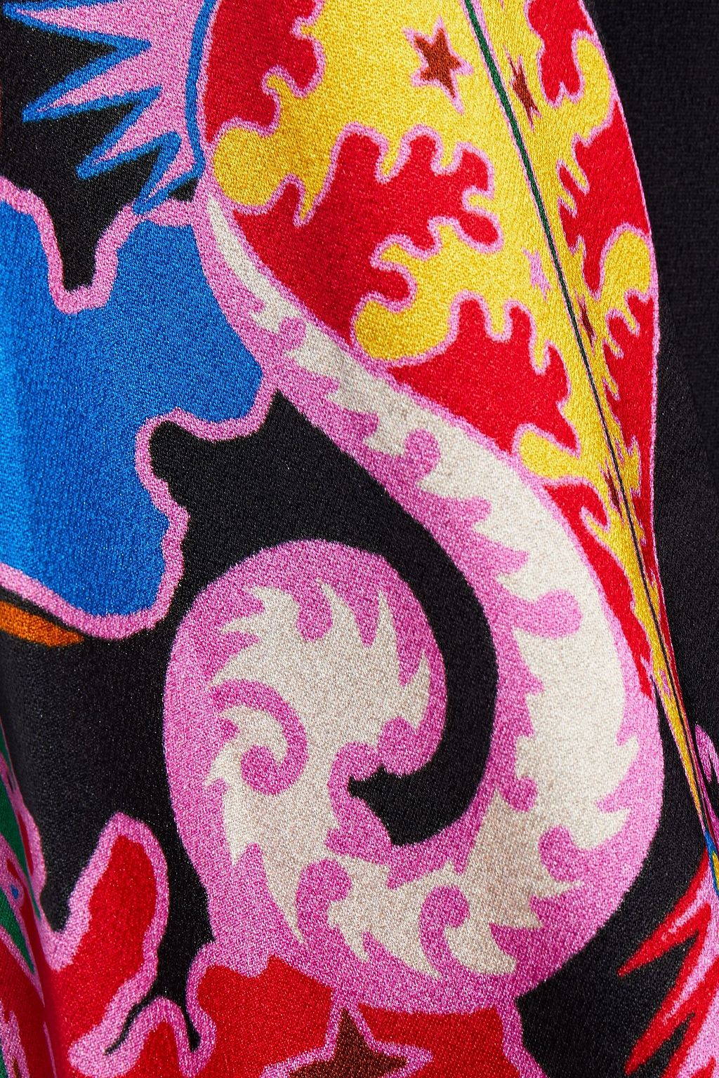 ETRO Printed satin maxi dress