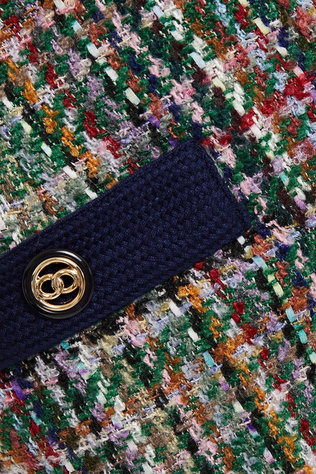 SANDRO Button-embellished tweed shorts
