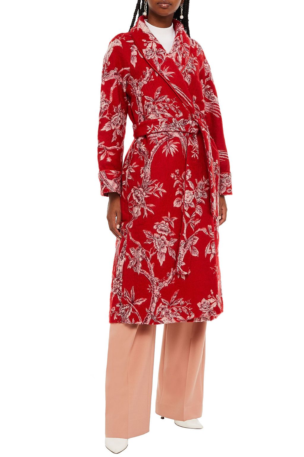 F.R.S. FOR RESTLESS SLEEPERS Belted jacquard coat