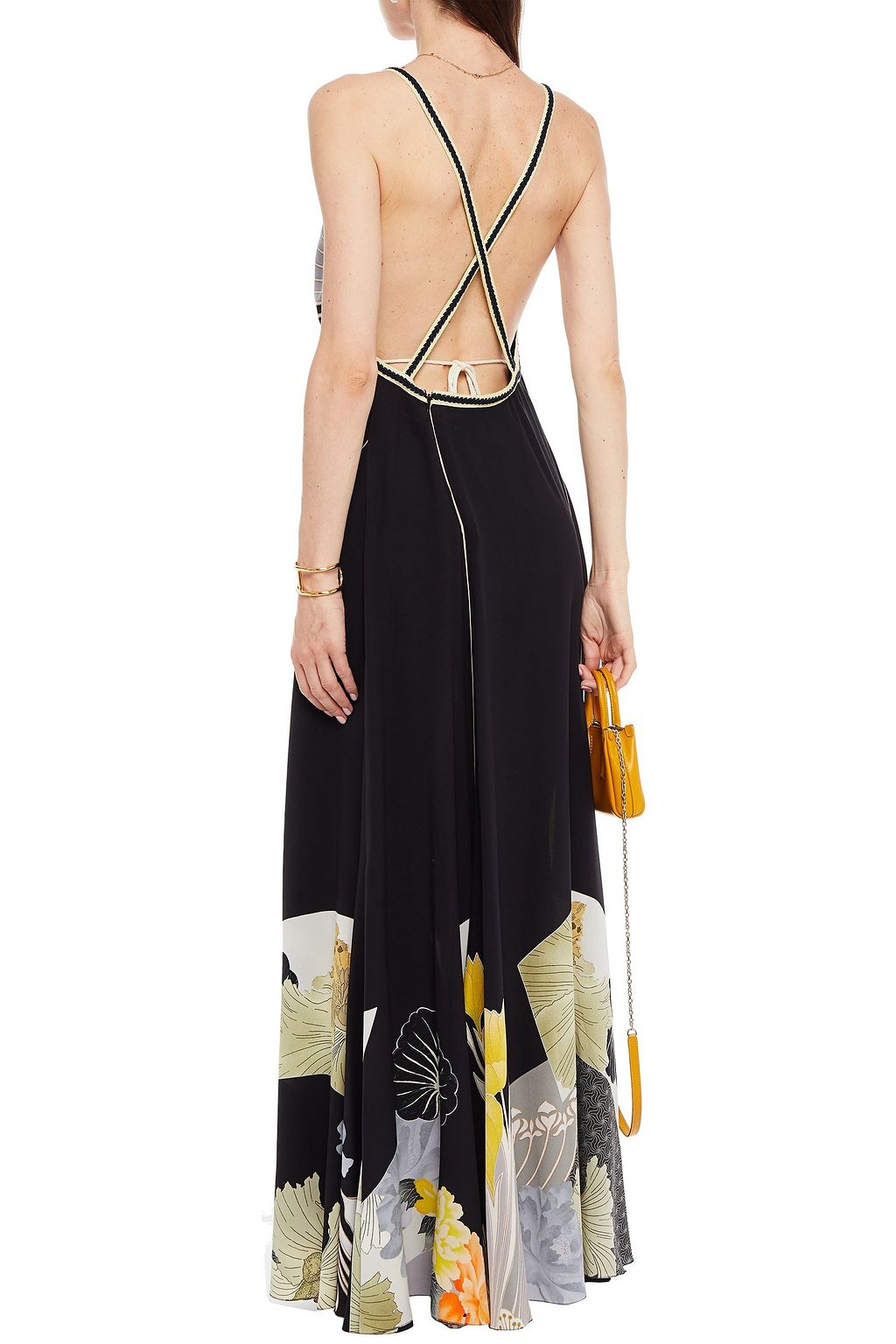 ETRO Open-back floral-print silk-crepe maxi dress