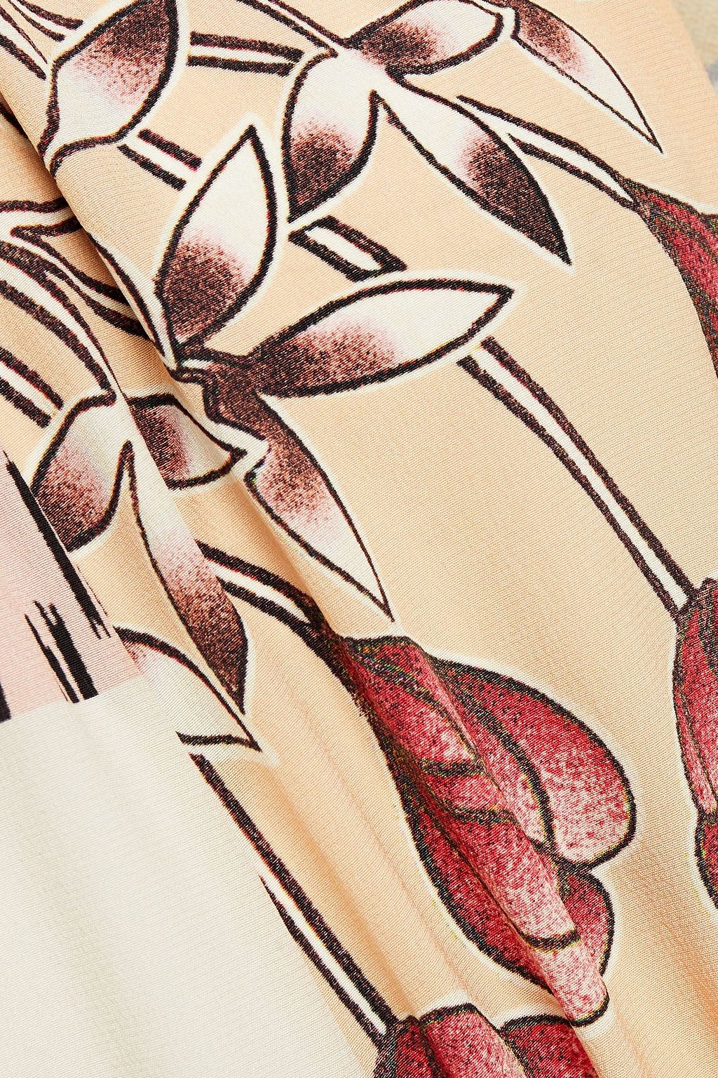 ETRO Belted printed silk-crepe maxi dress