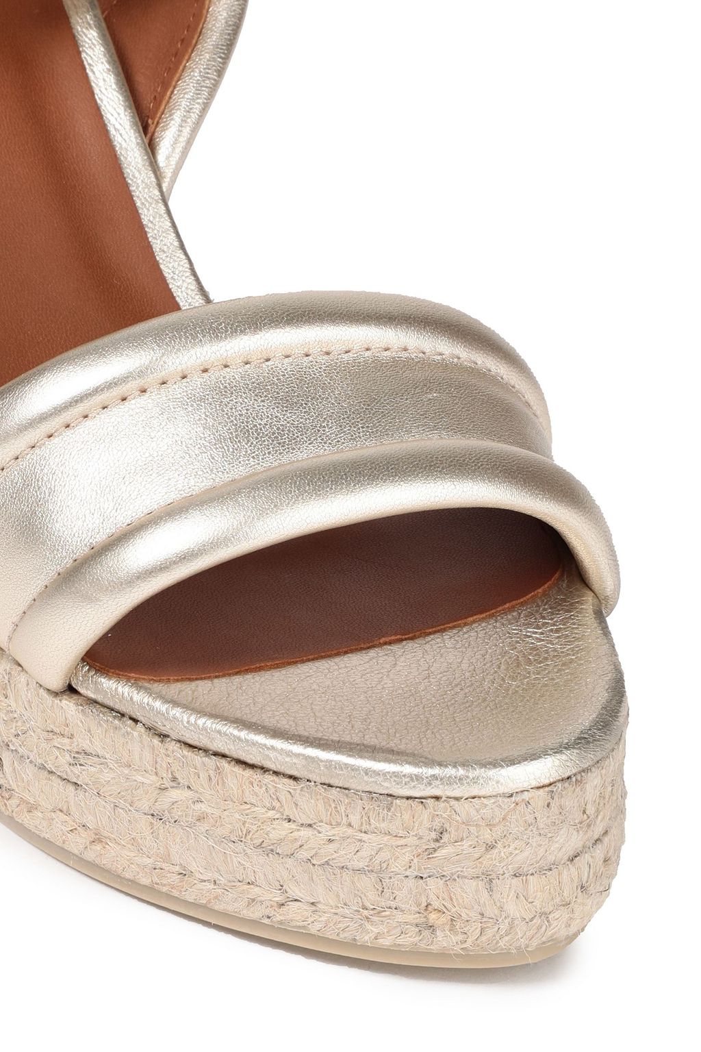 Tilskud Hej hej oxiderer Platinum Brisa metallic leather wedge espadrilles | Sale up to 70% off |  THE OUTNET | CASTAÑER | THE OUTNET