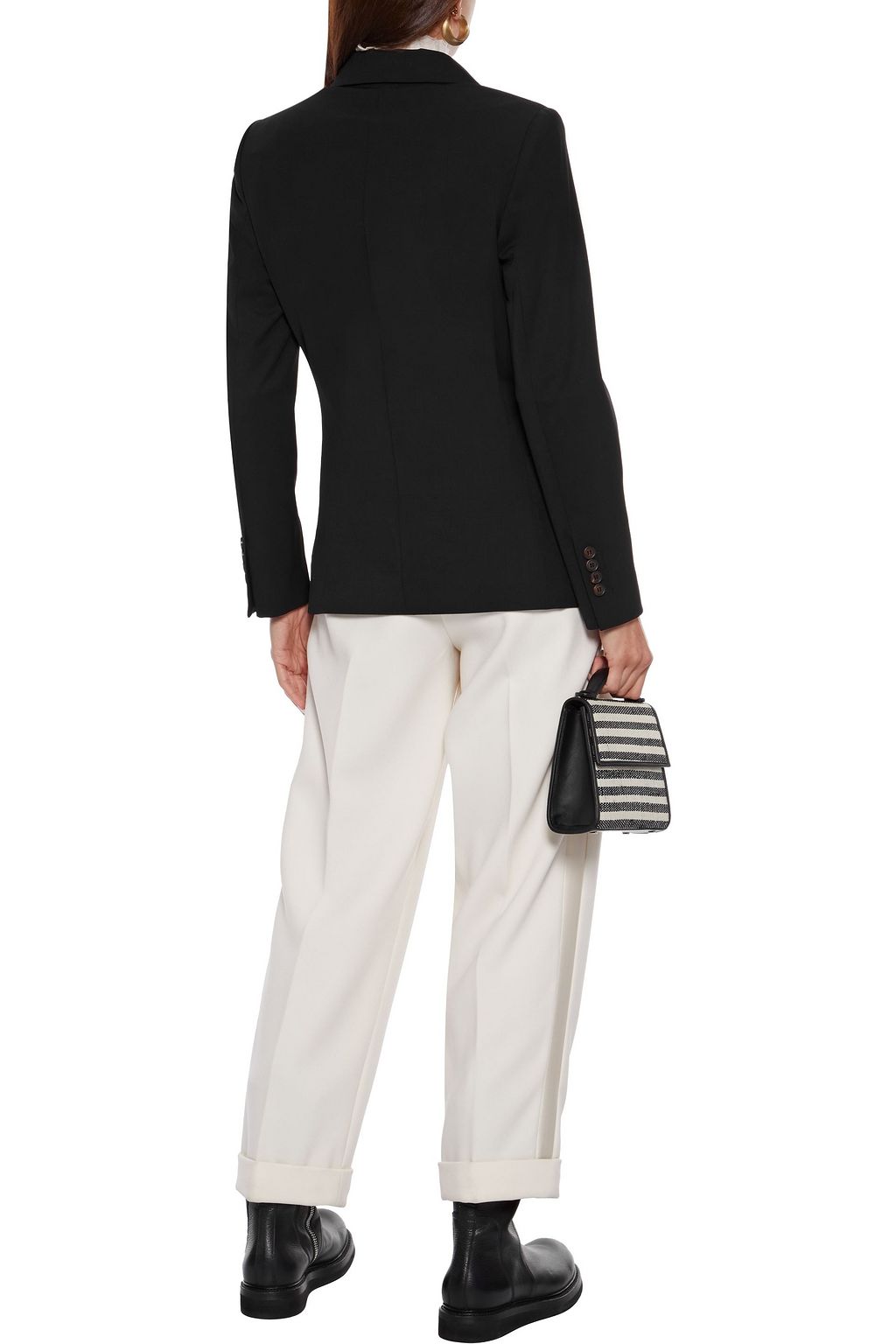 BRUNELLO CUCINELLI Bead-embellished wool-blend twill blazer