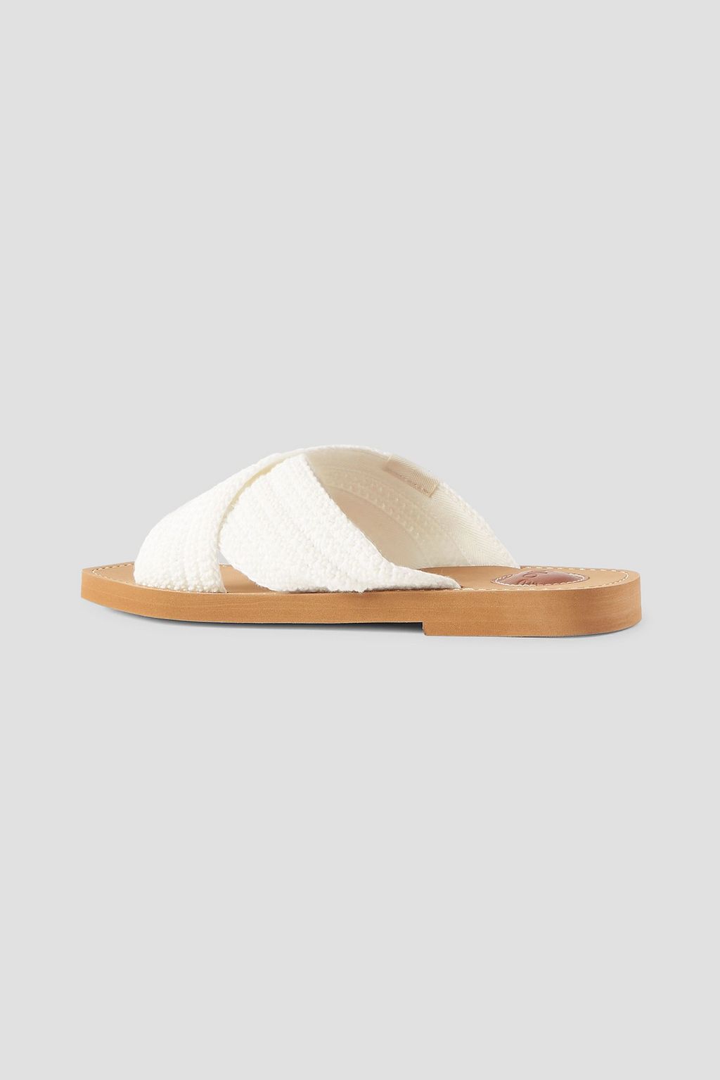 CHLOÉ Striped knitted slides