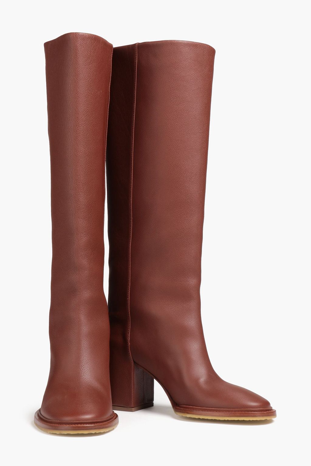 CHLOÉ Pebbled-leather boots