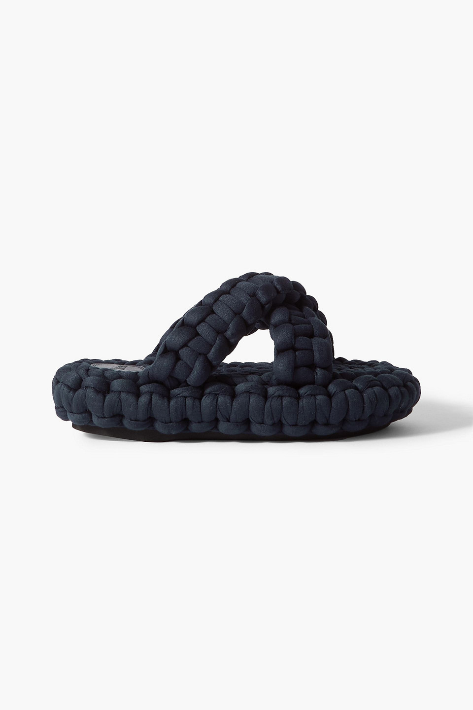 Chloé Kamy Woven Jersey Platform Sandals In Black