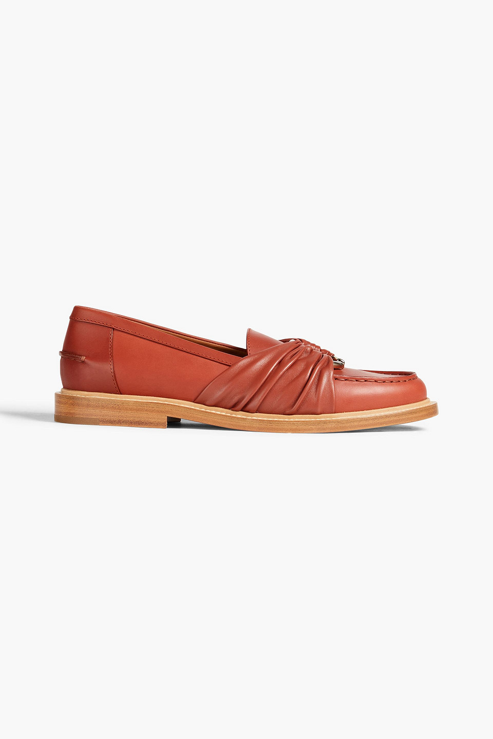 Chloé Hana Ring-embellished Leather Loafers