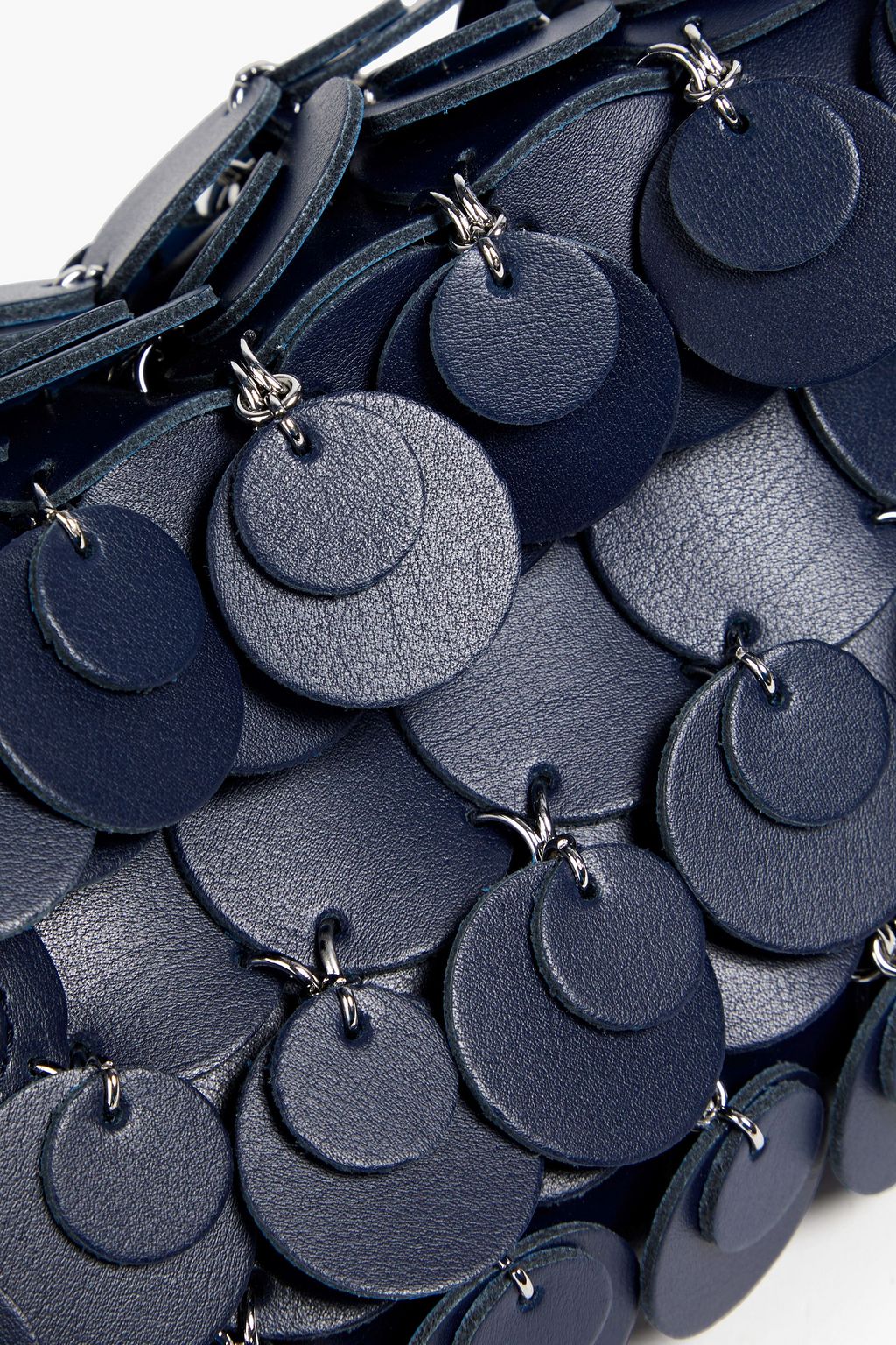 Sphere leather chainmail shoulder bag