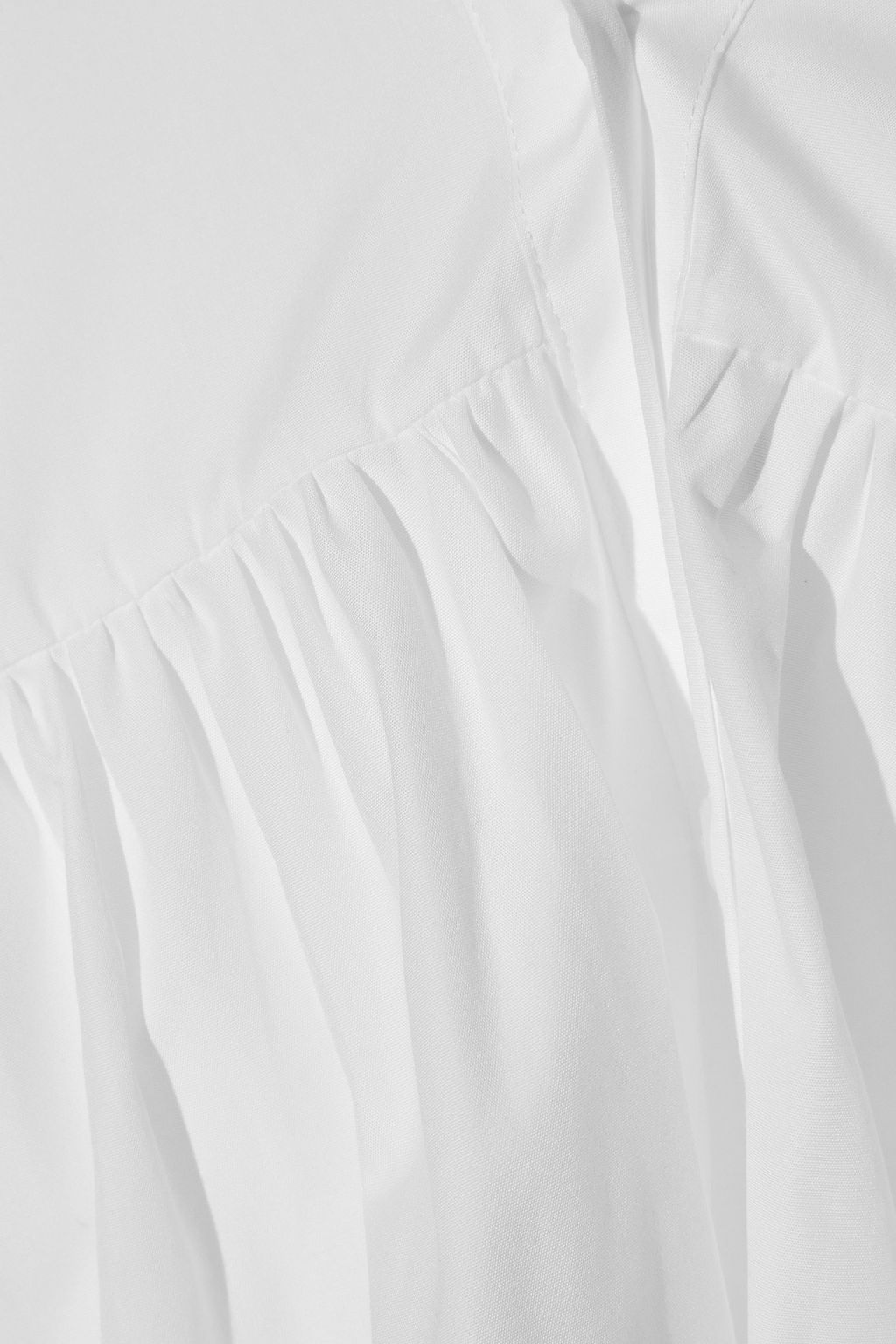 SIMONE ROCHA Gathered embroidered cotton-poplin shirt dress