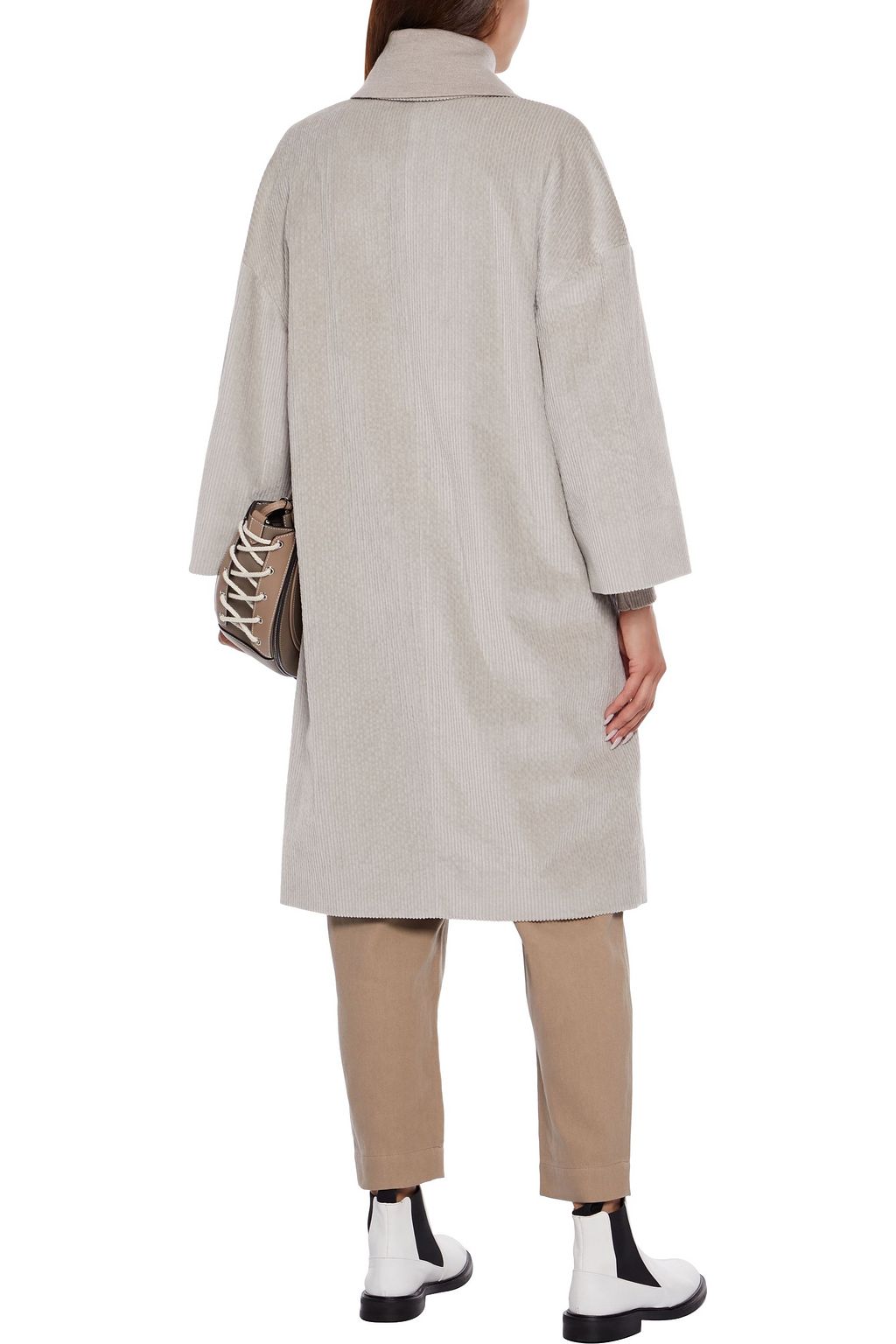 BRUNELLO CUCINELLI Double-breasted cotton-blend corduroy coat