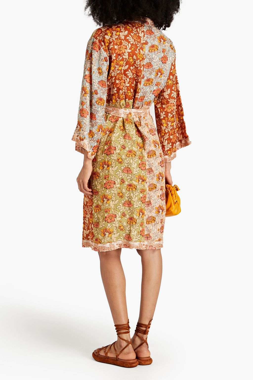 ZIMMERMANN Floral-print linen wrap dress
