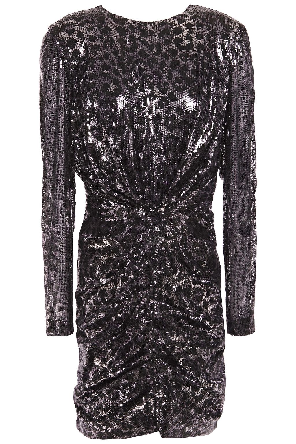 silver leopard print dress