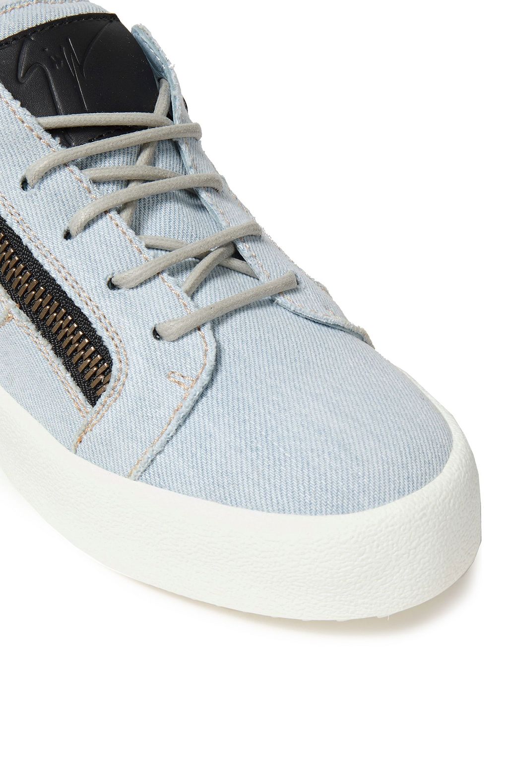 GIUSEPPE ZANOTTI Gail zip-detailed denim sneakers