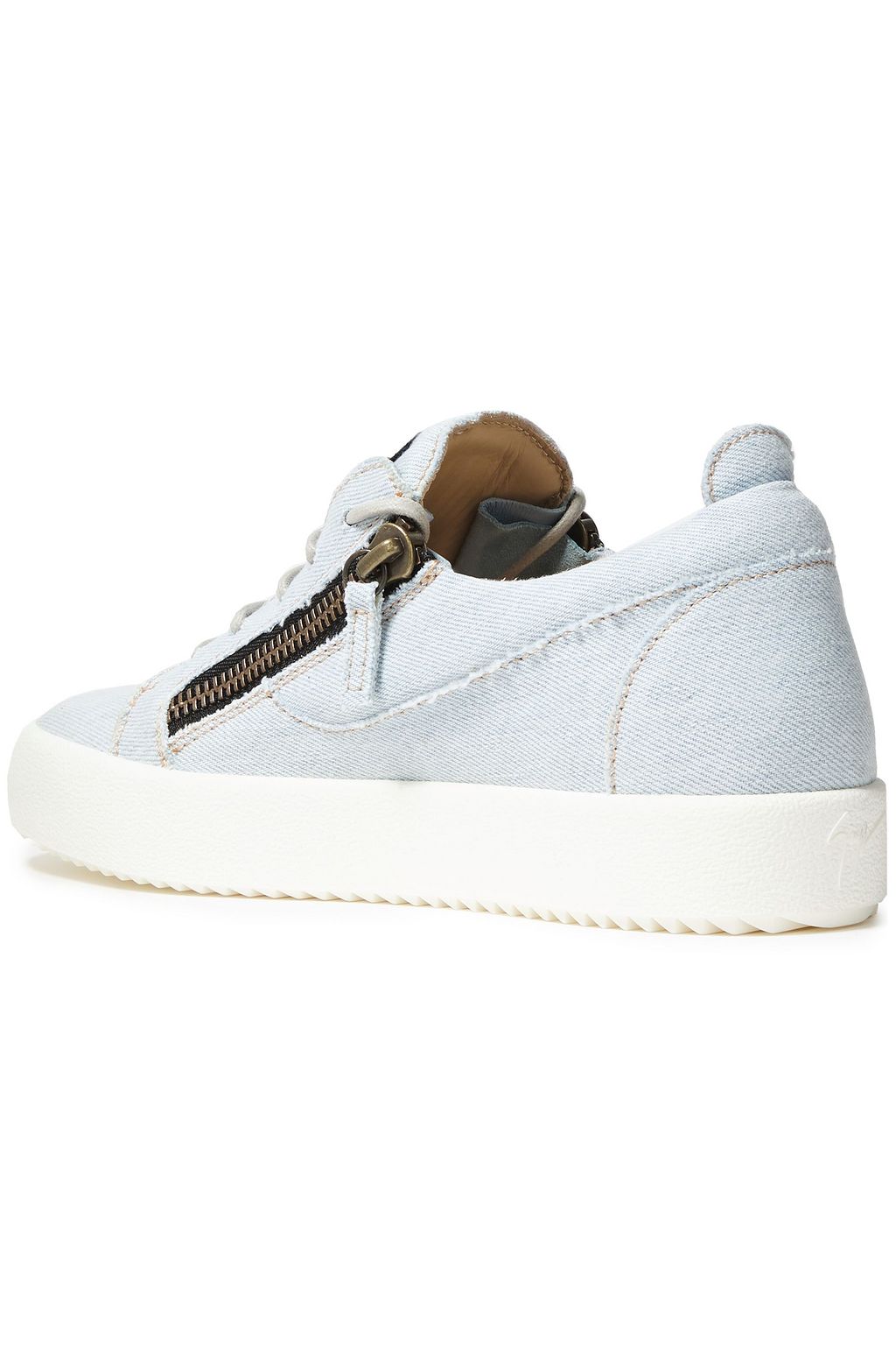 GIUSEPPE ZANOTTI Gail zip-detailed denim sneakers
