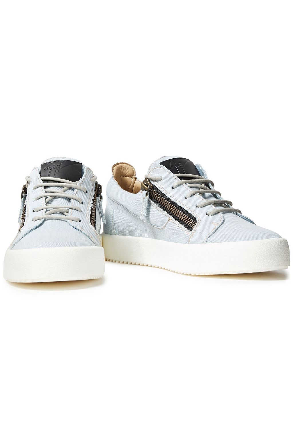 GIUSEPPE ZANOTTI Gail zip-detailed denim sneakers