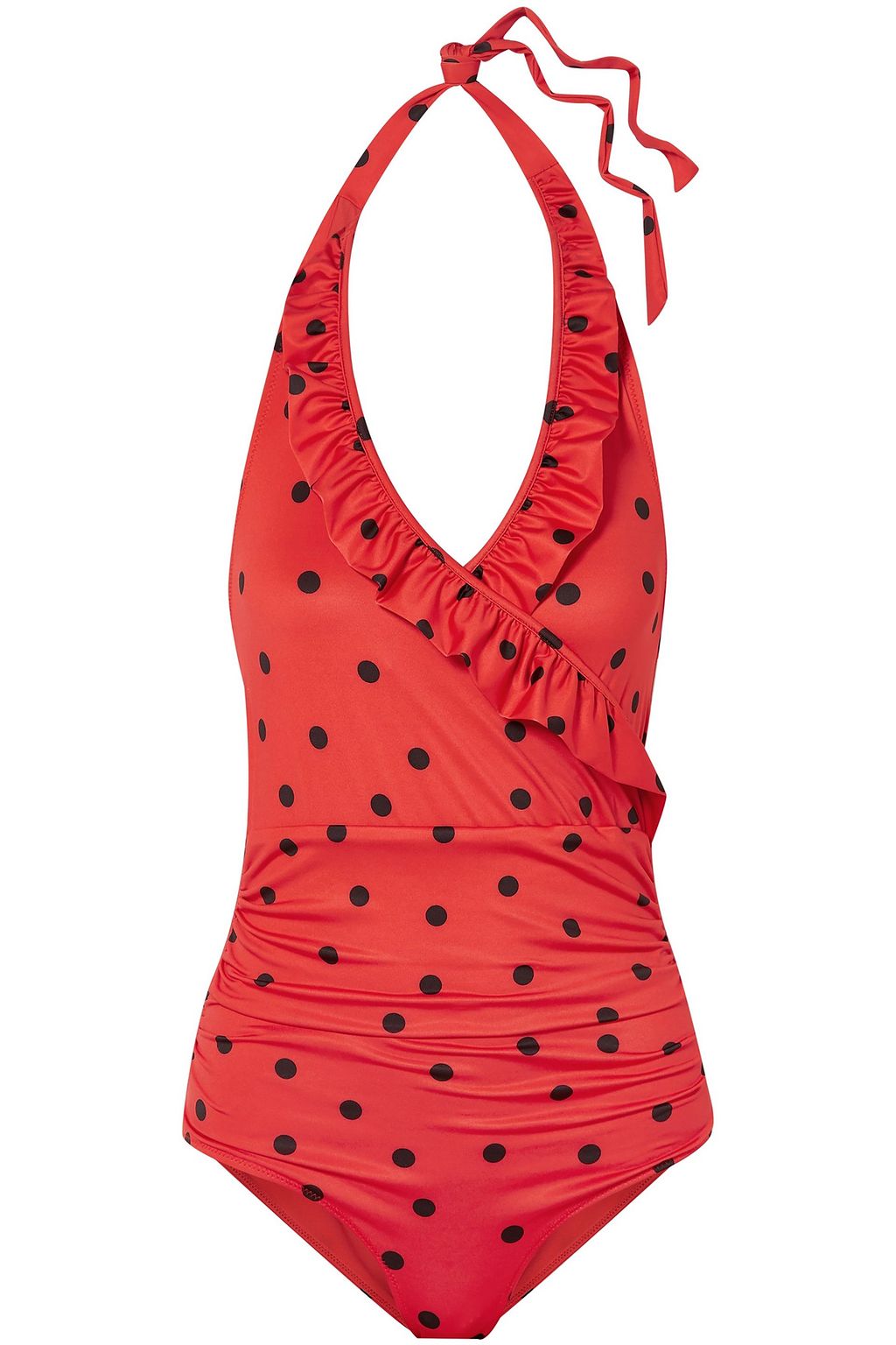 red animal print swimsuit