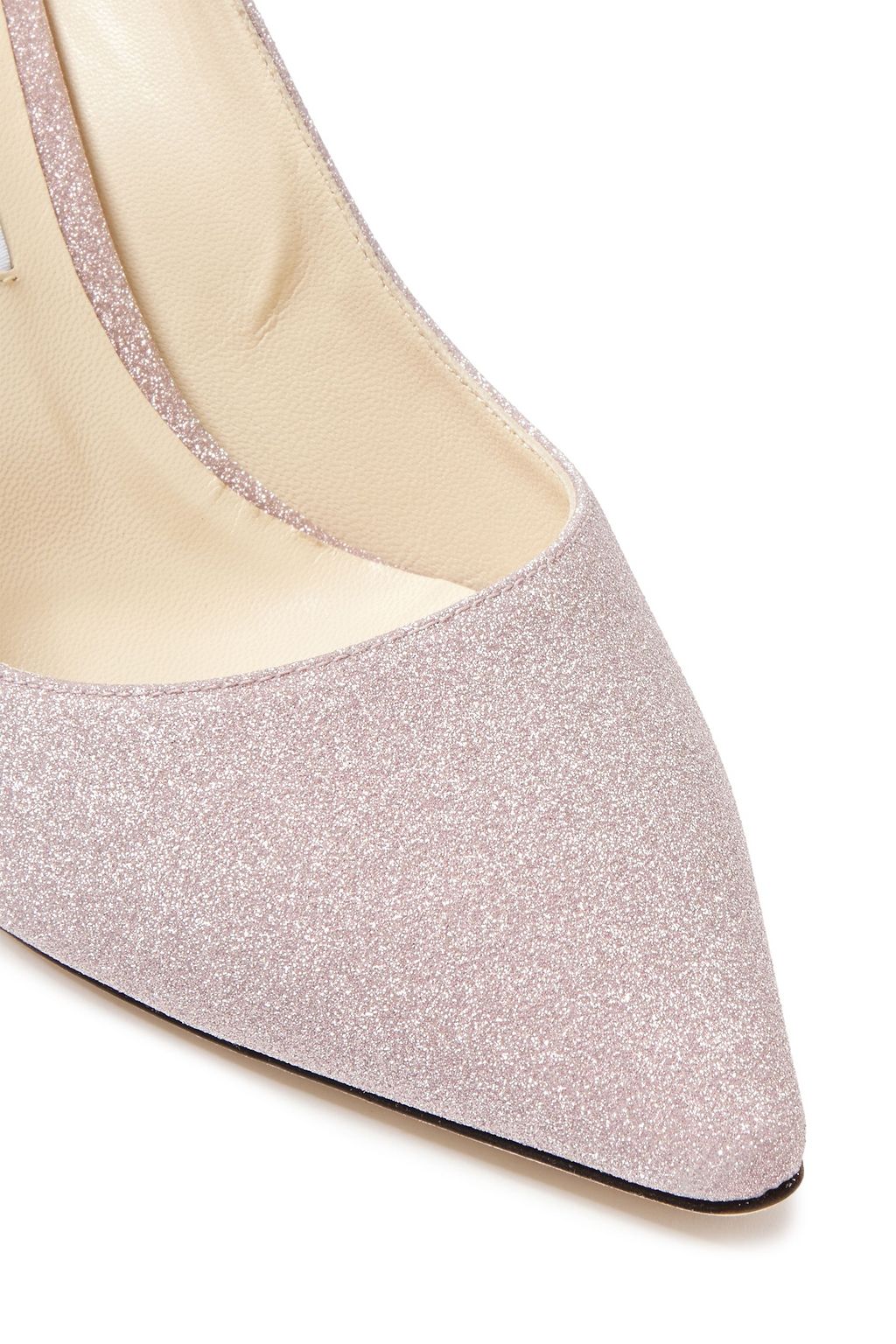 JIMMY CHOO Romy 85 glittered woven pumps