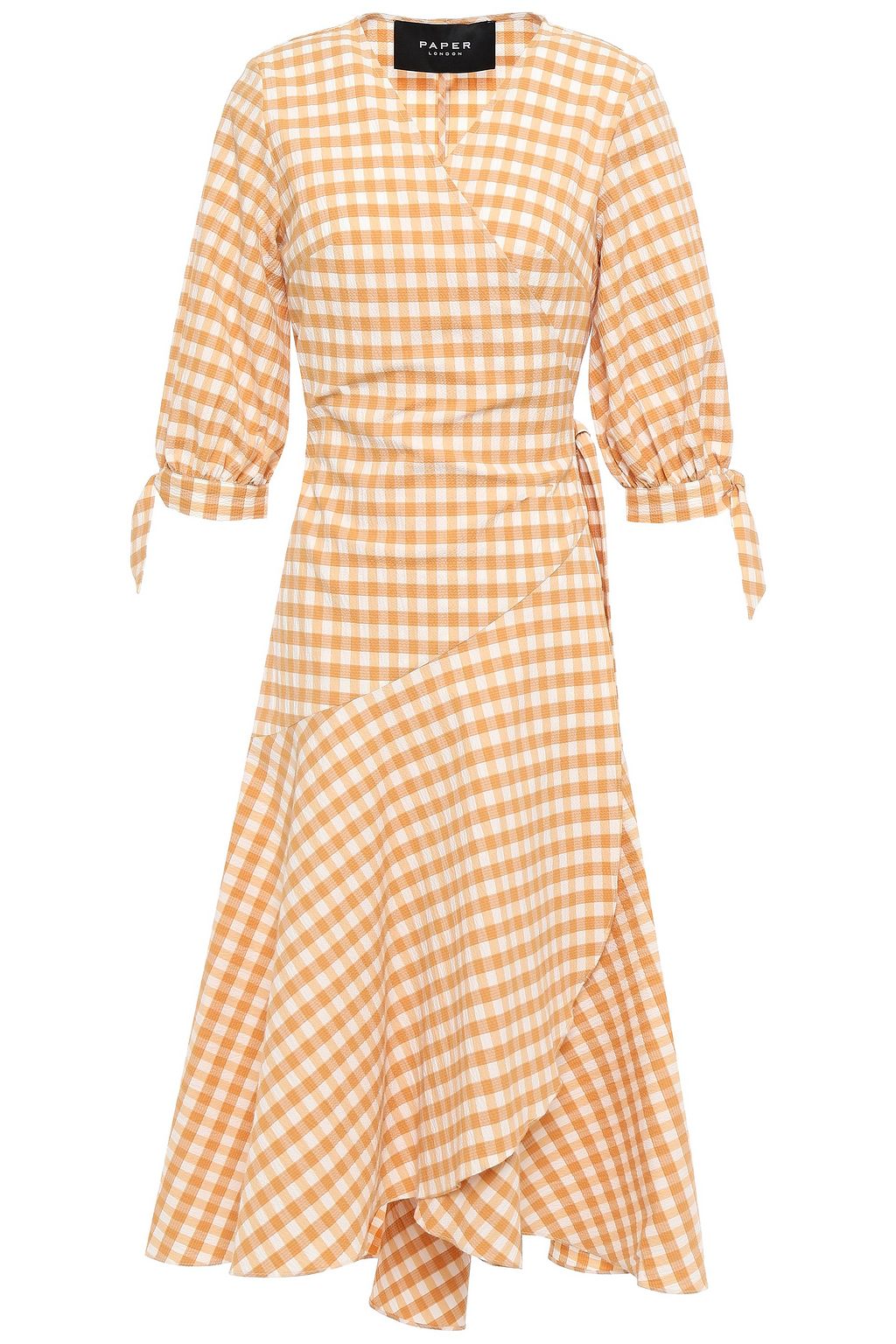 seersucker wrap dress