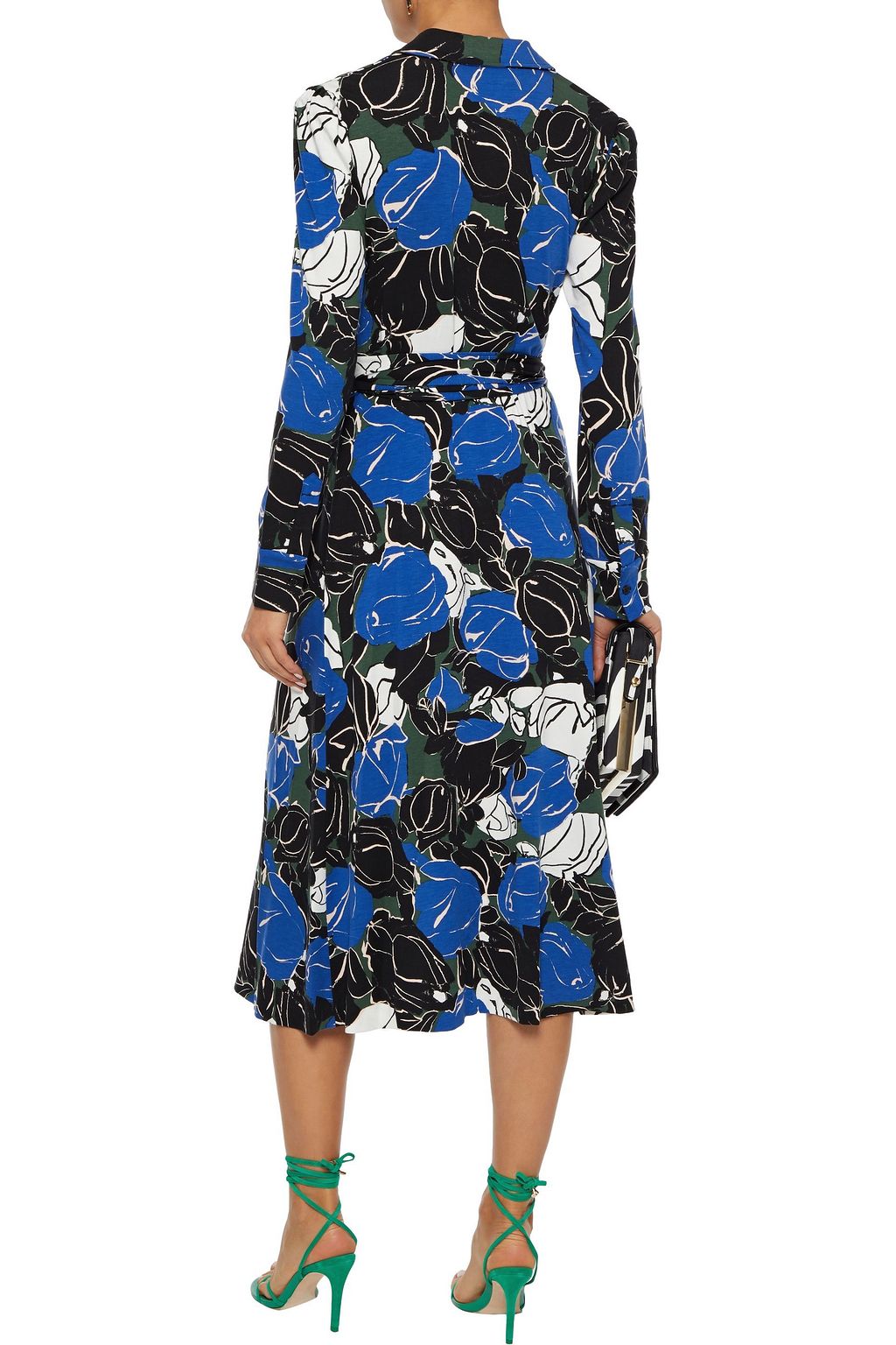 DIANE VON FURSTENBERG Sana printed stretch-jersey midi wrap dress