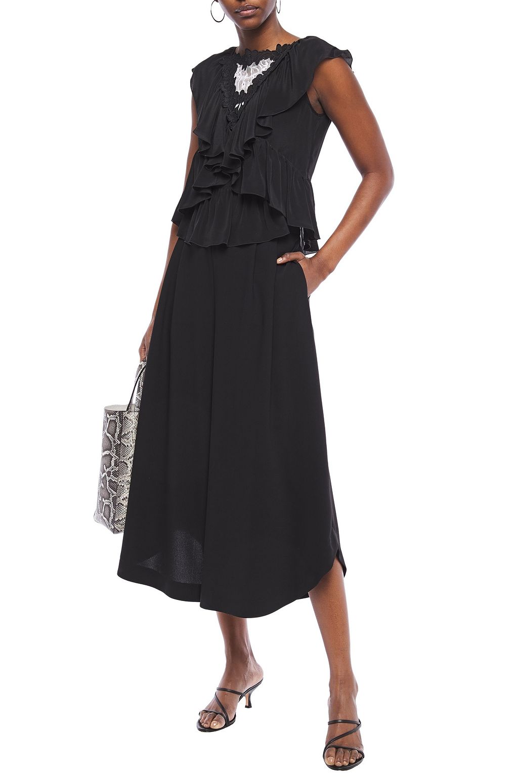 SEE BY CHLOÉ Pleated crepe culottes