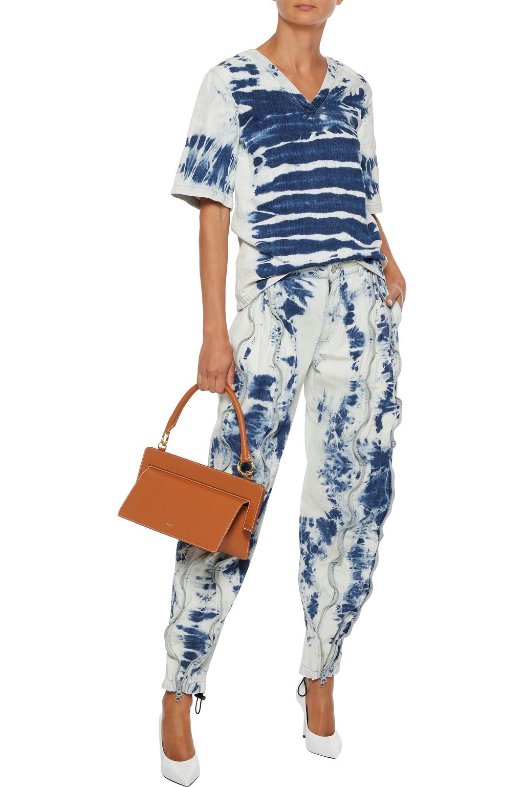 STELLA MCCARTNEY Ansley tie-dyed denim top