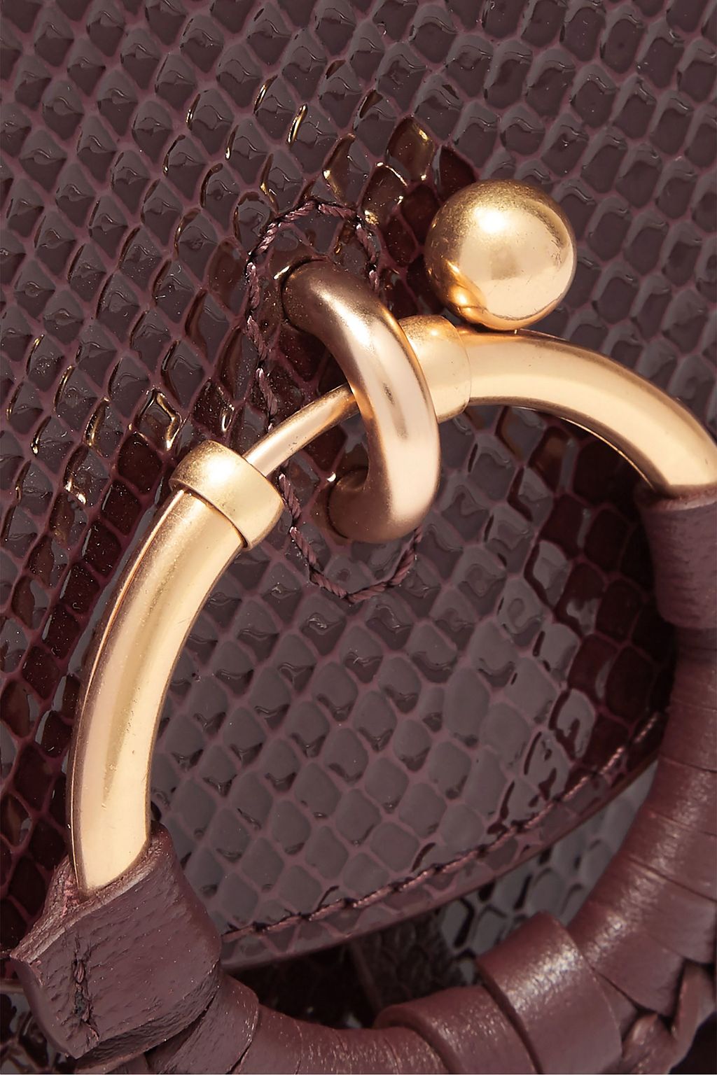 SEE BY CHLOÉ Joan Square patent snake-effect leather shoulder bag