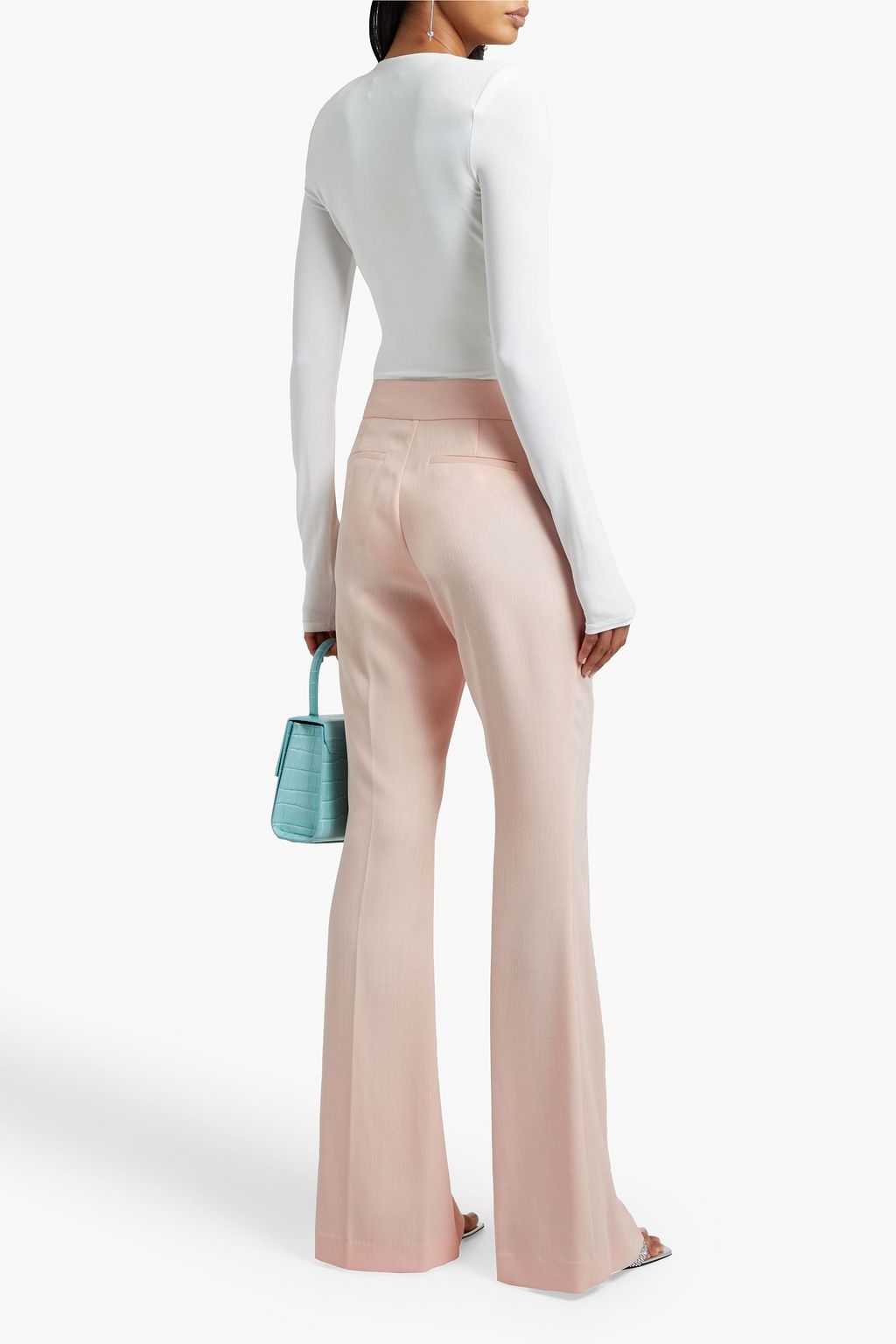 RACHEL ZOE Lourdes crepe flared pants
