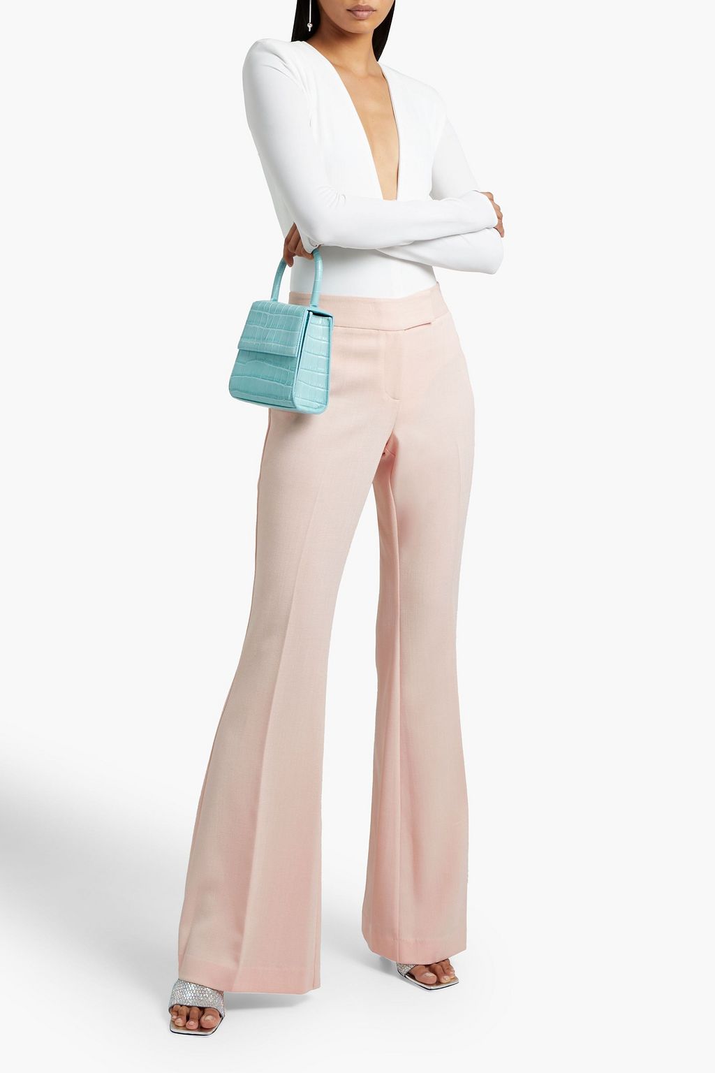 RACHEL ZOE Lourdes crepe flared pants