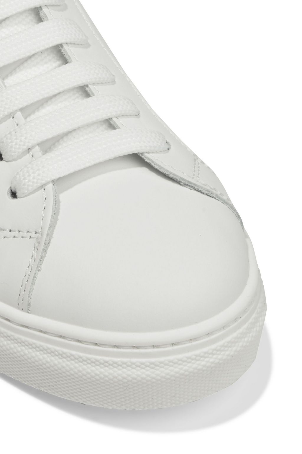 IRIS & INK Ilana suede-trimmed leather sneakers