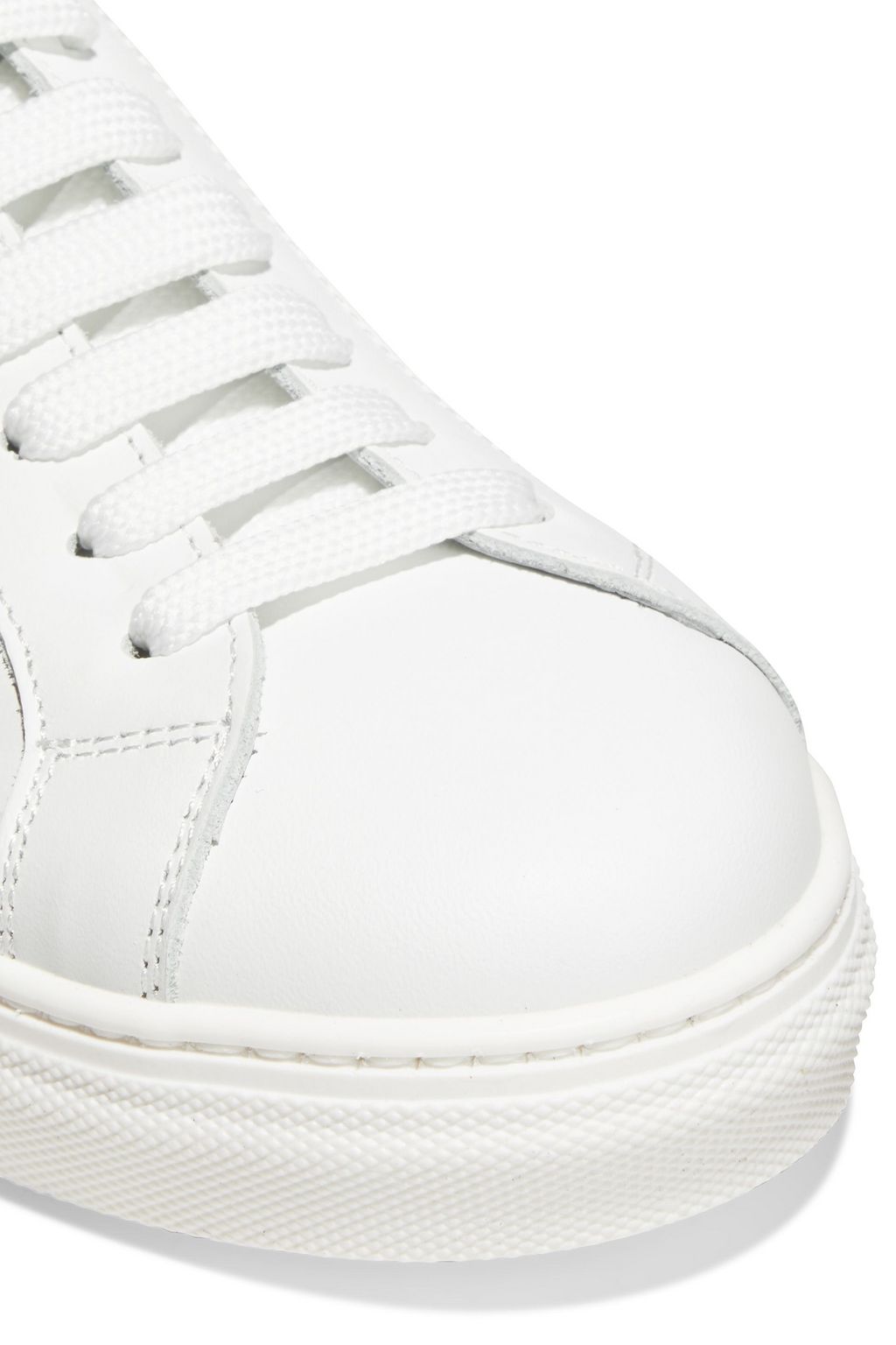 IRIS & INK Ilana suede-trimmed leather sneakers