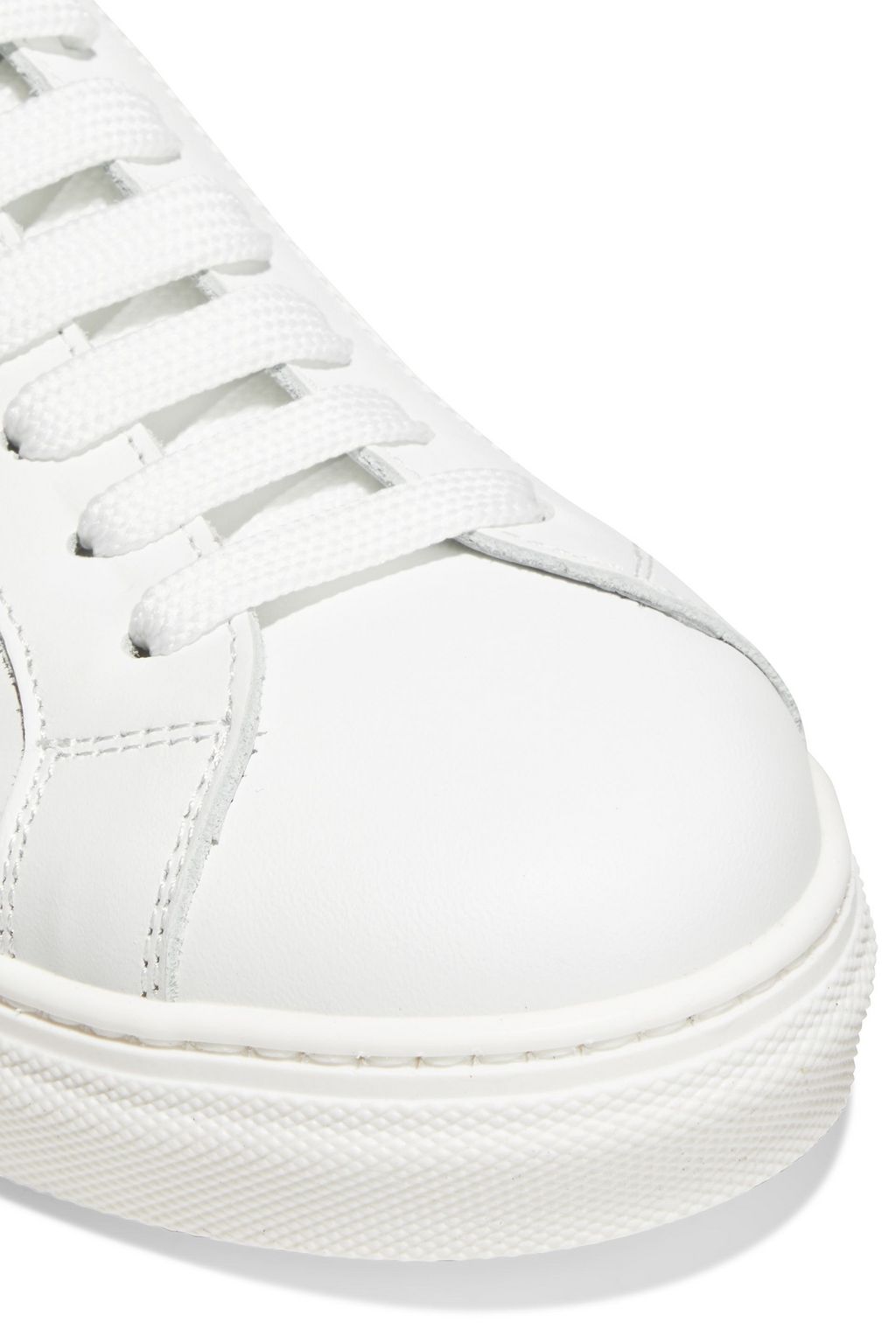 IRIS & INK Ilana suede-trimmed leather sneakers | THE OUTNET