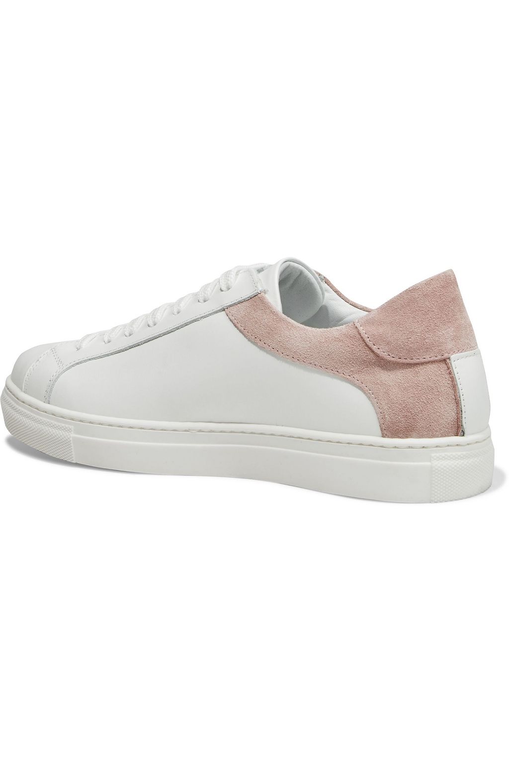 IRIS & INK Ilana suede-trimmed leather sneakers