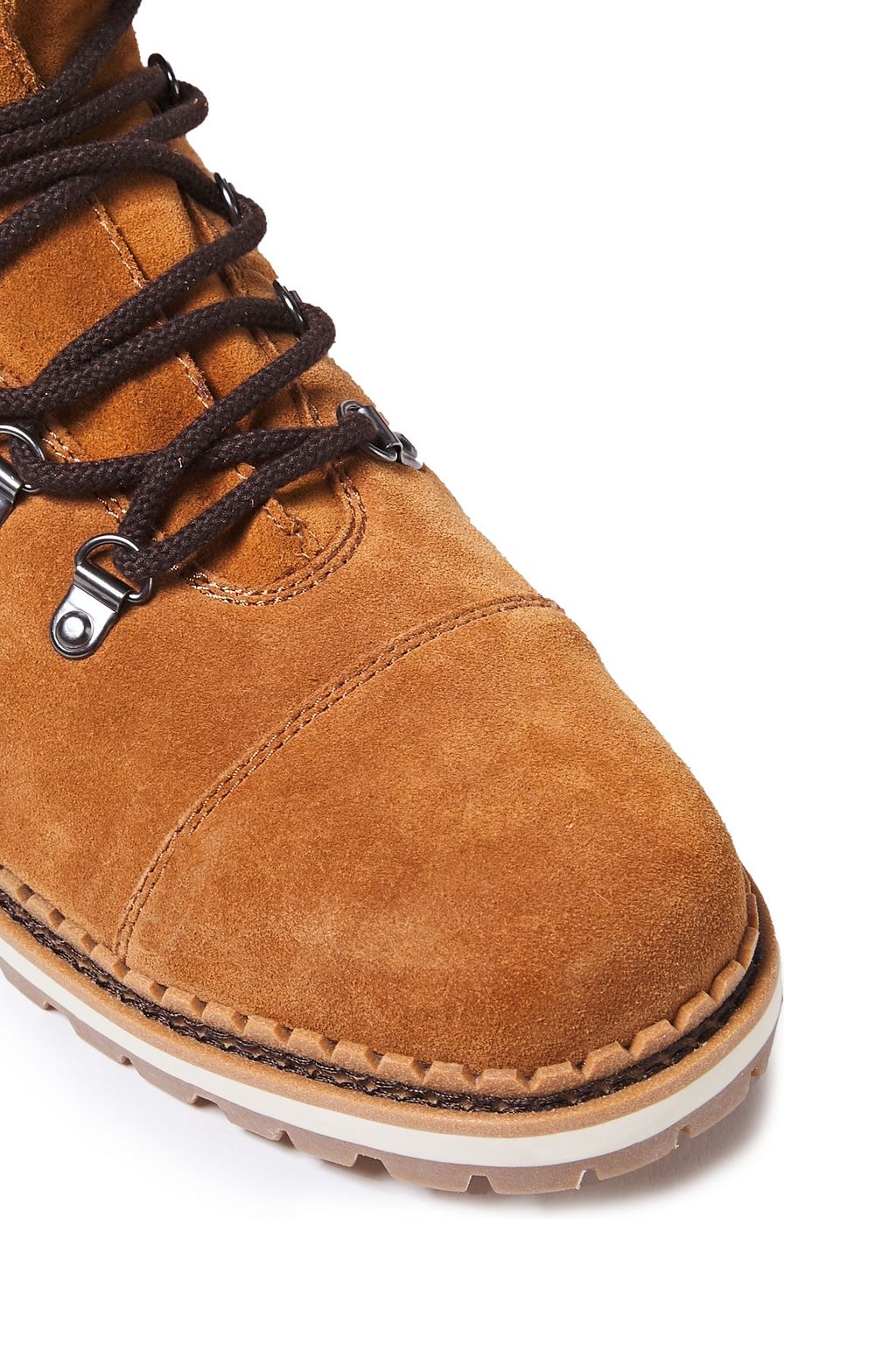 SAM EDELMAN Bowen faux fur-trimmed suede ankle boots