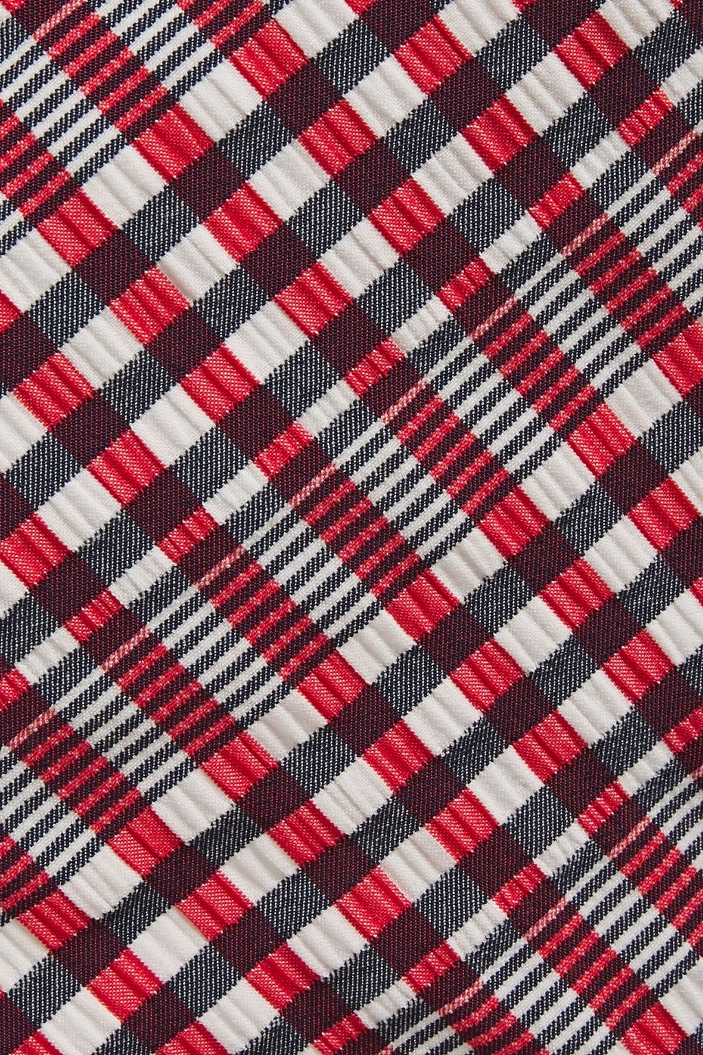 GANNI Gingham seersucker mid-rise bikini briefs