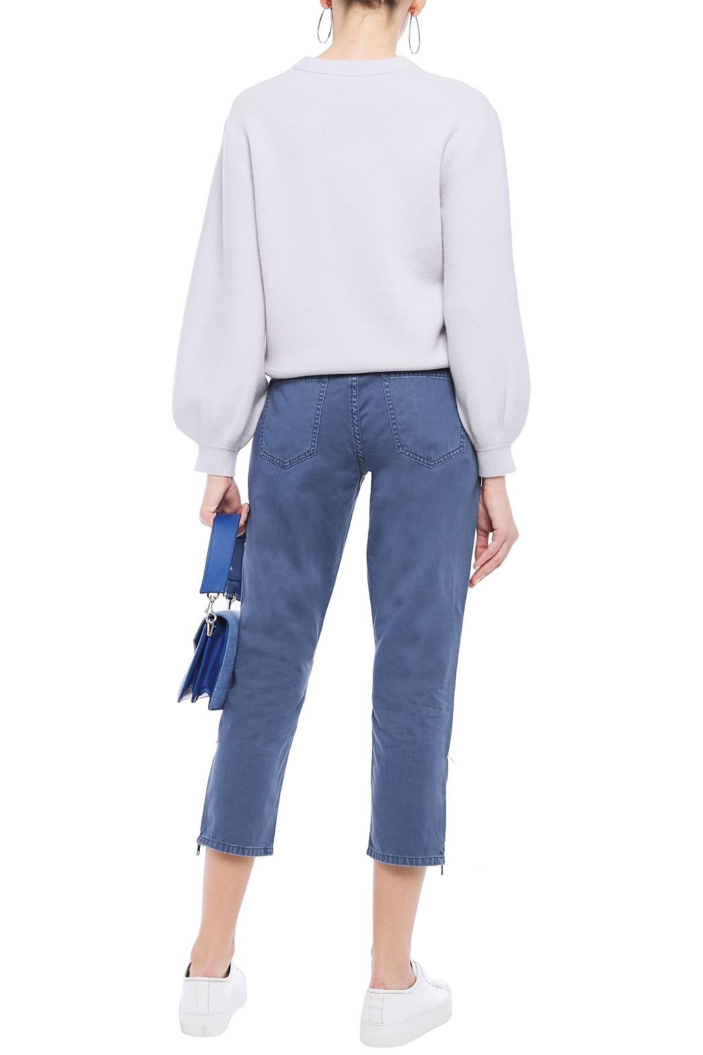 CURRENT/ELLIOTT The Debbie cropped cotton-twill slim-leg pants