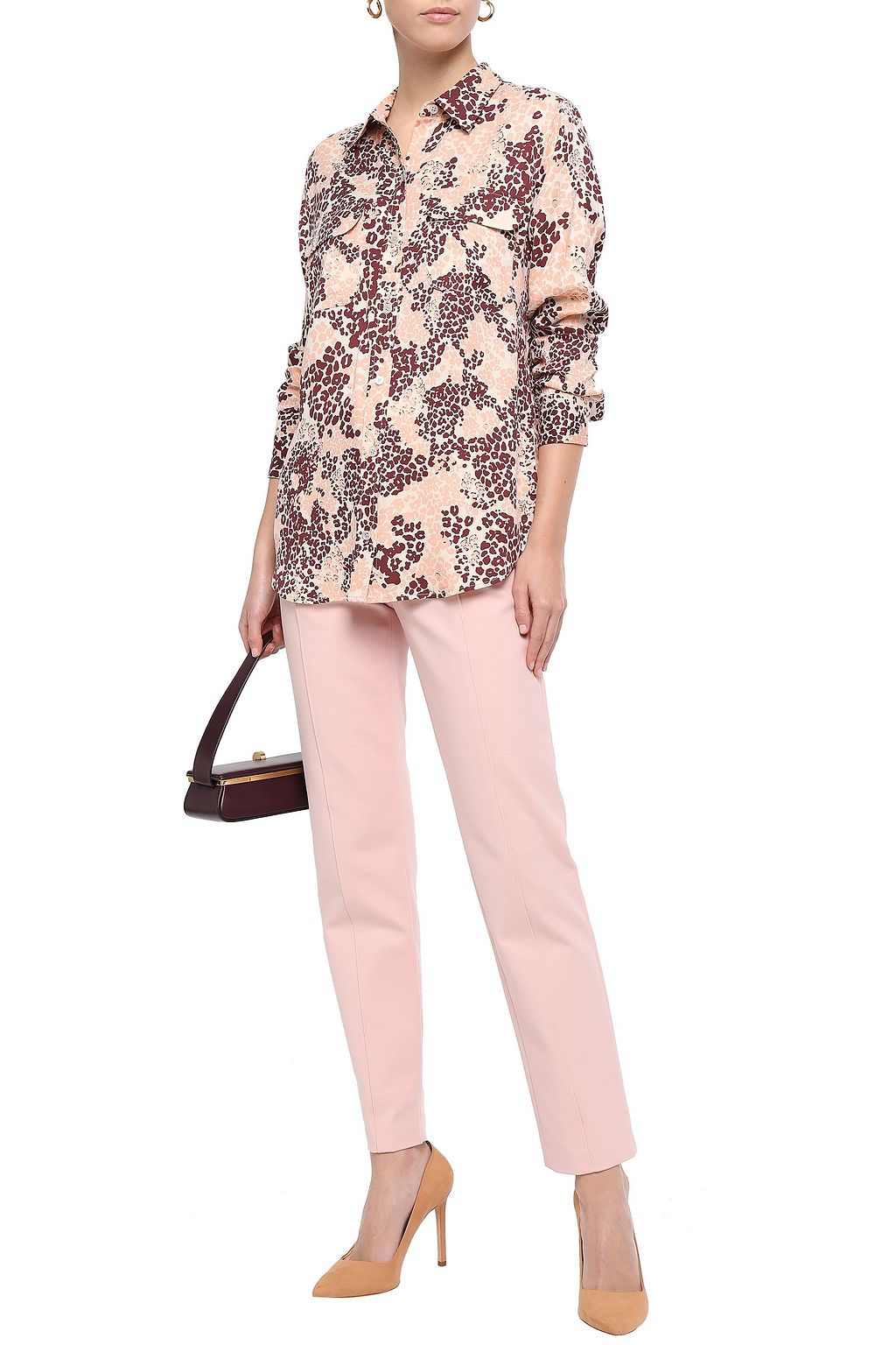 EQUIPMENT Leopard-print silk-blend shirt