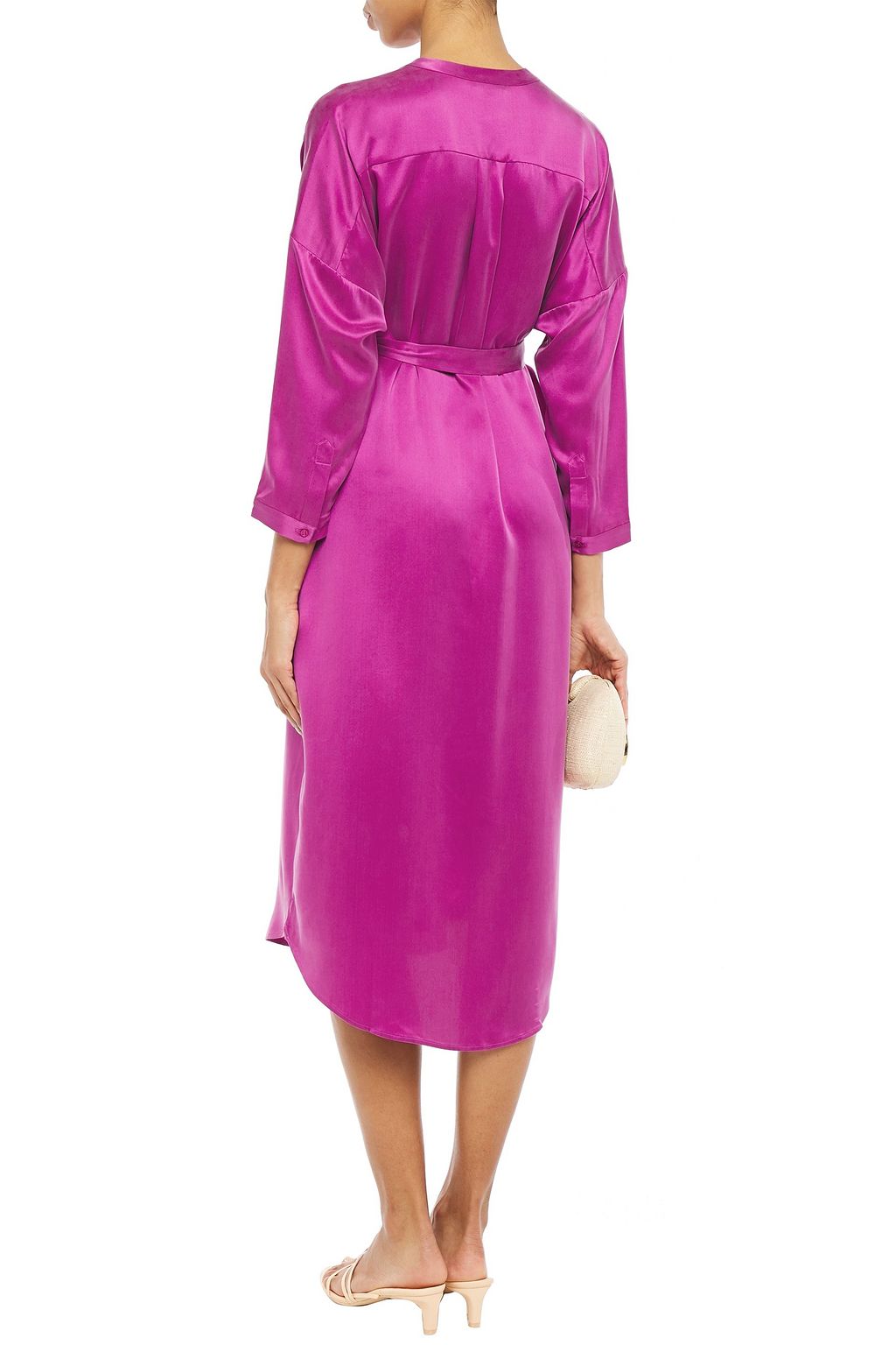 ERES Papier Mag belted washed-silk midi dress