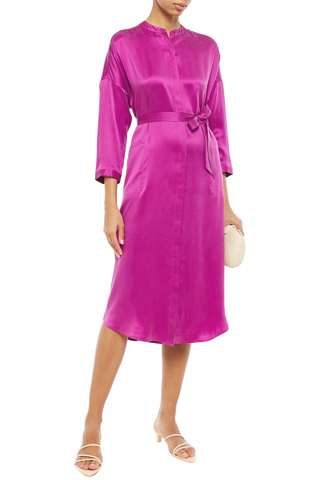 ERES Papier Mag belted washed-silk midi dress