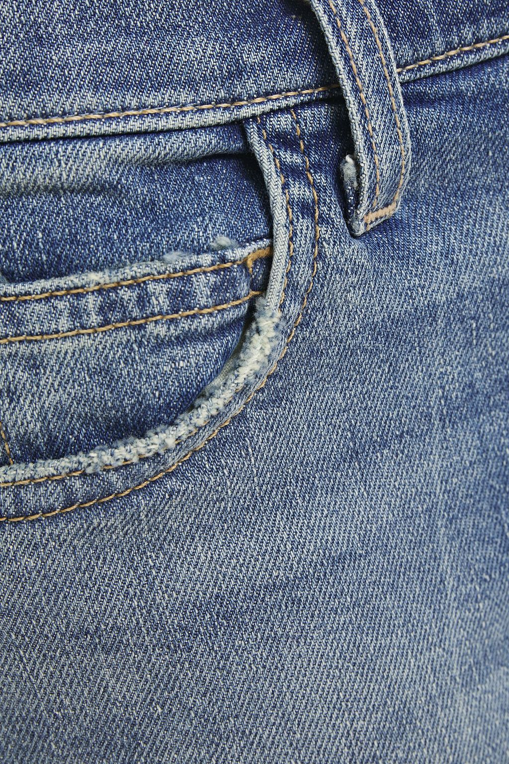 CURRENT/ELLIOTT The Caballo cropped faded mid-rise skinny jeans