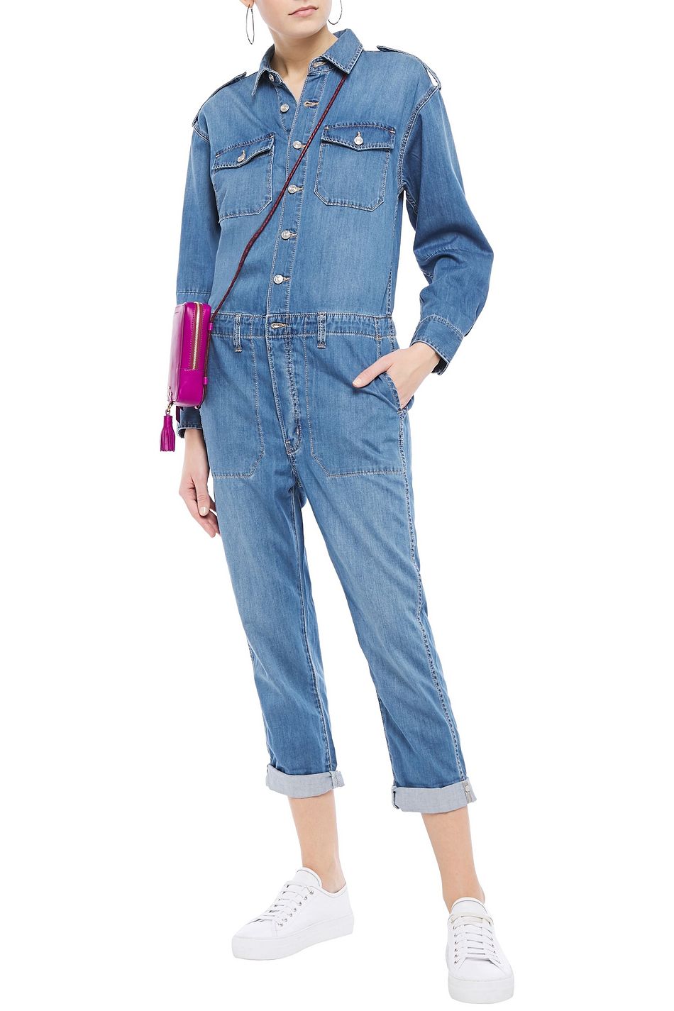 alexander wang denim jumpsuit