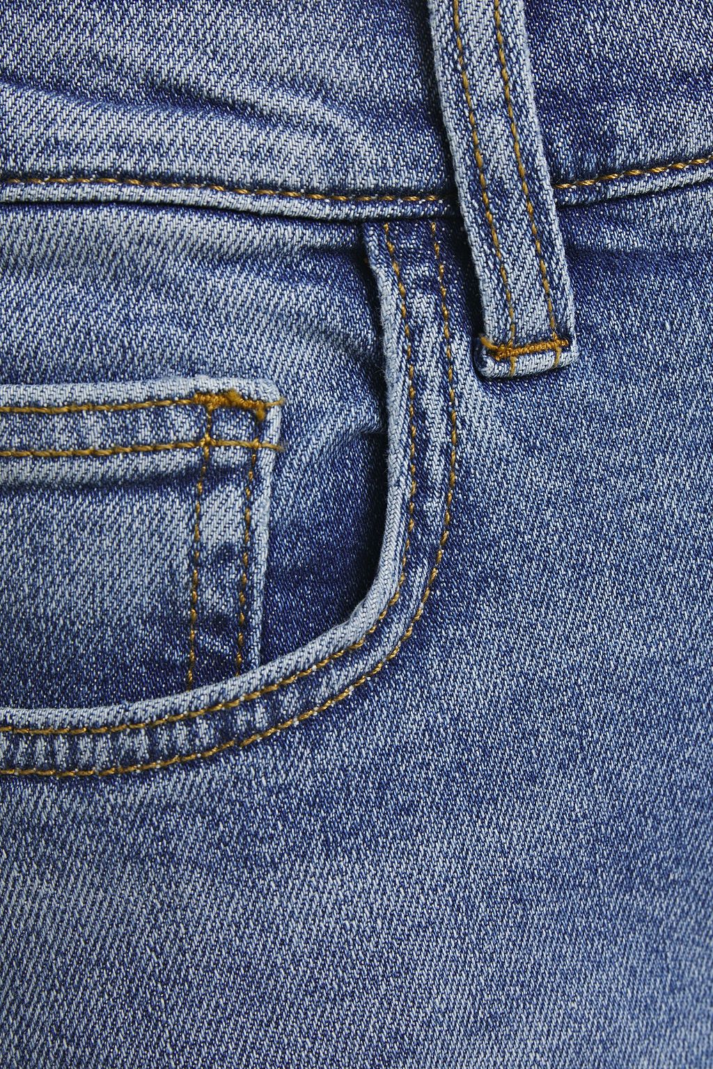 CURRENT/ELLIOTT The Scooped Jarvis faded mid-rise flared jeans