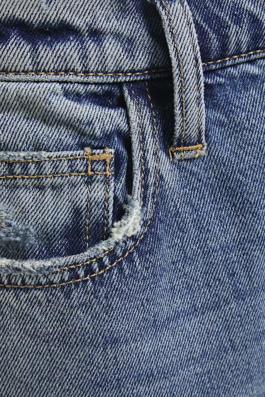 CURRENT/ELLIOTT The Fling cropped distressed mid-rise straight-leg jeans