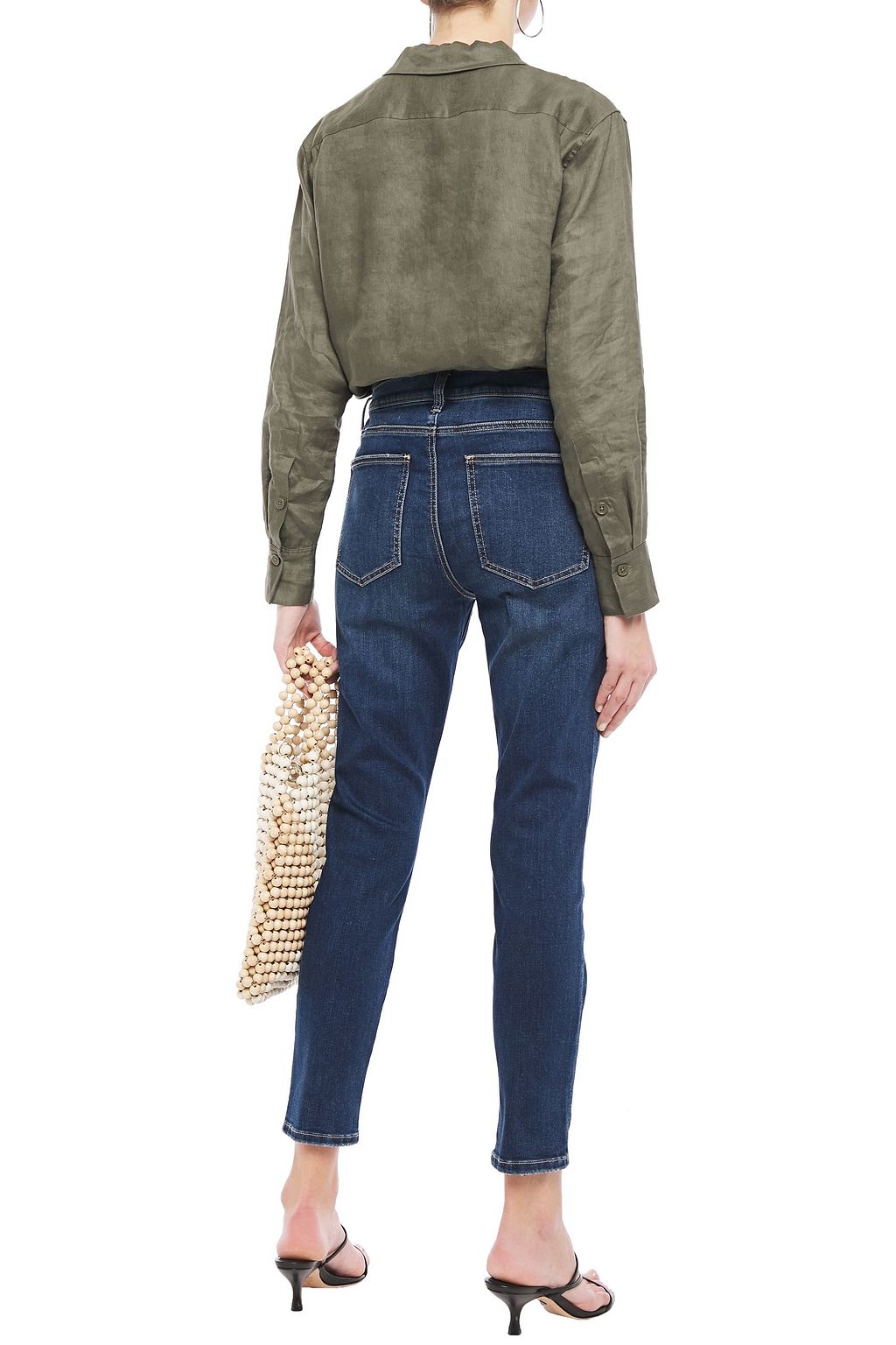 CURRENT/ELLIOTT The Stiletto distressed high-rise skinny jeans