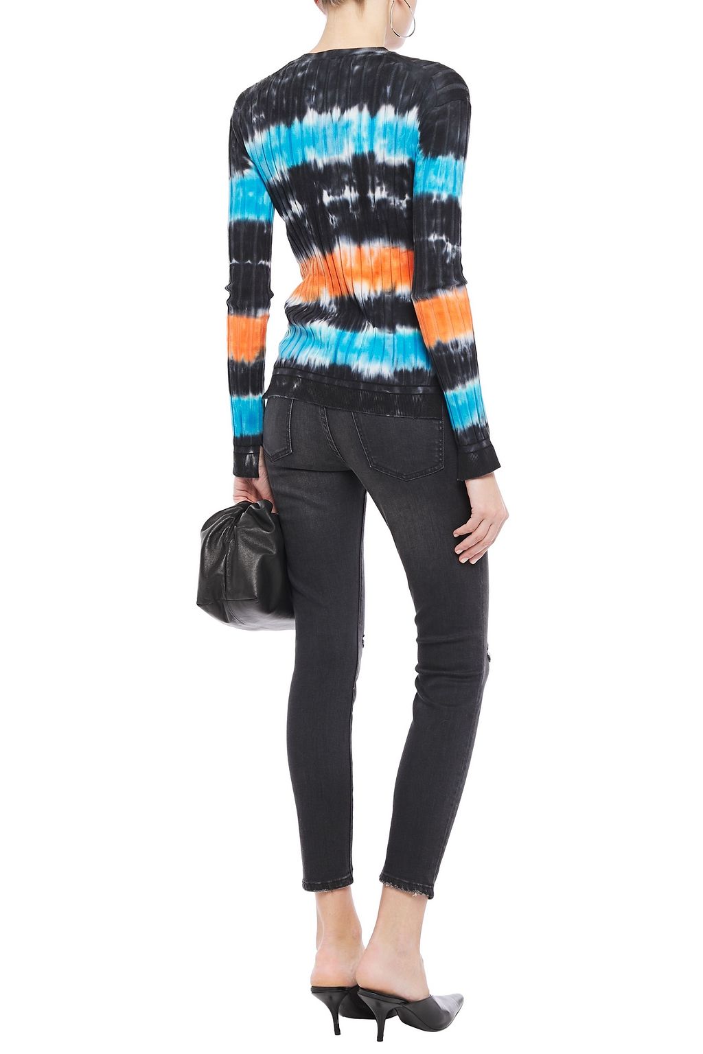 CURRENT/ELLIOTT The Stiletto distressed mid-rise skinny jeans