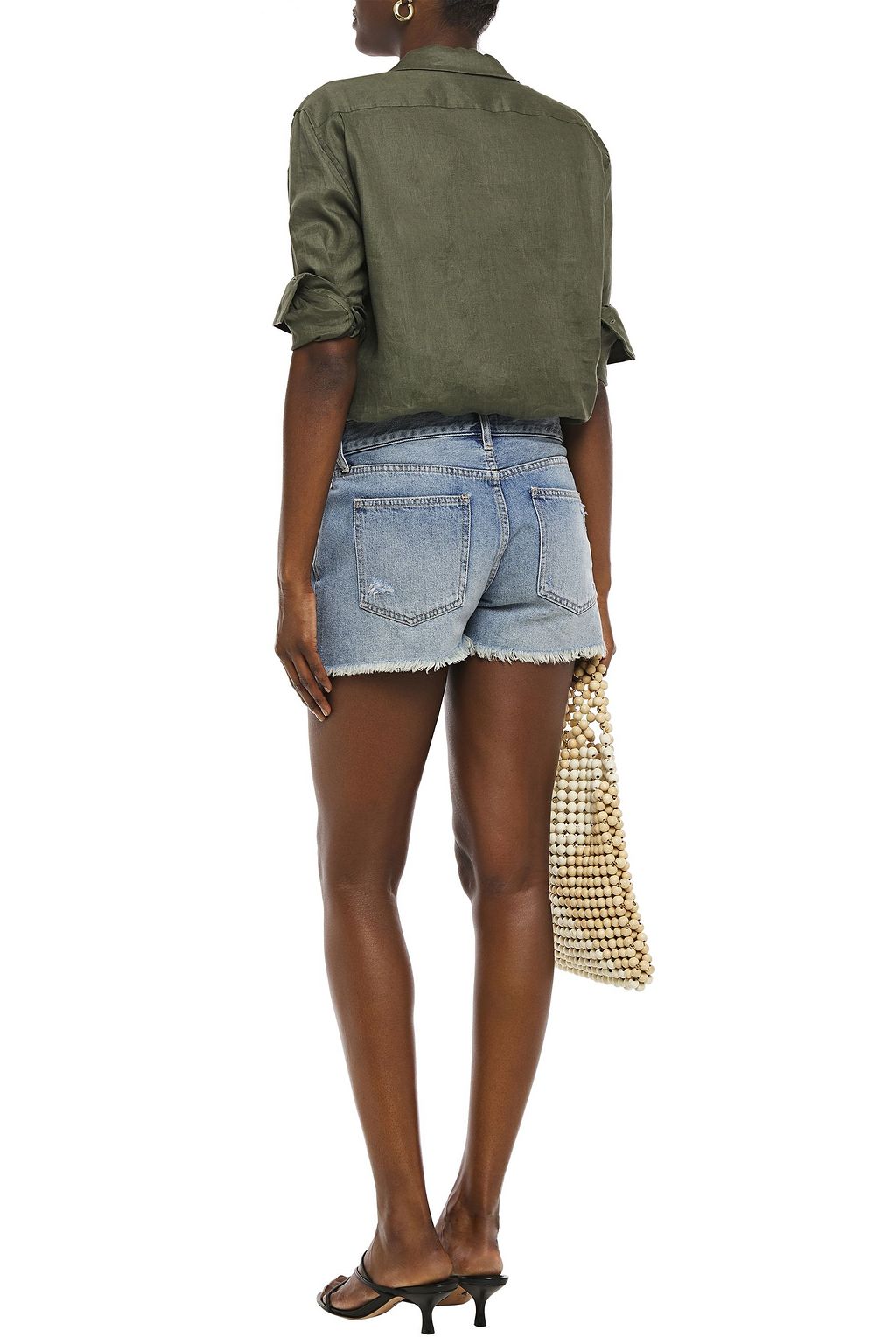 Boyfriend distressed denim shorts 