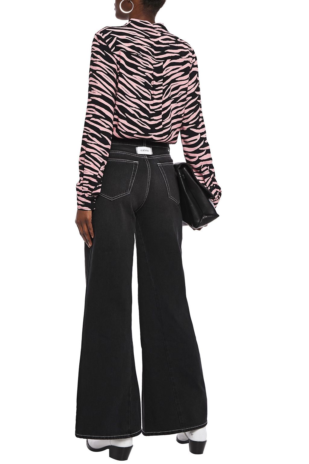 GANNI Rienzi high-rise wide-leg jeans
