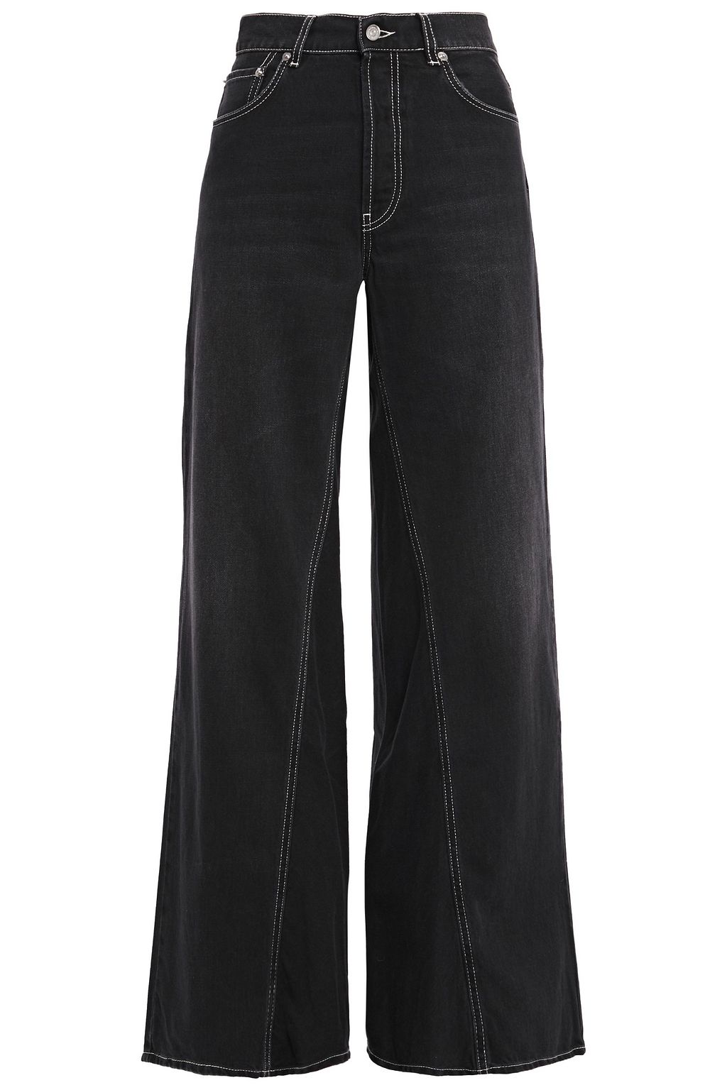 black wide leg jeans