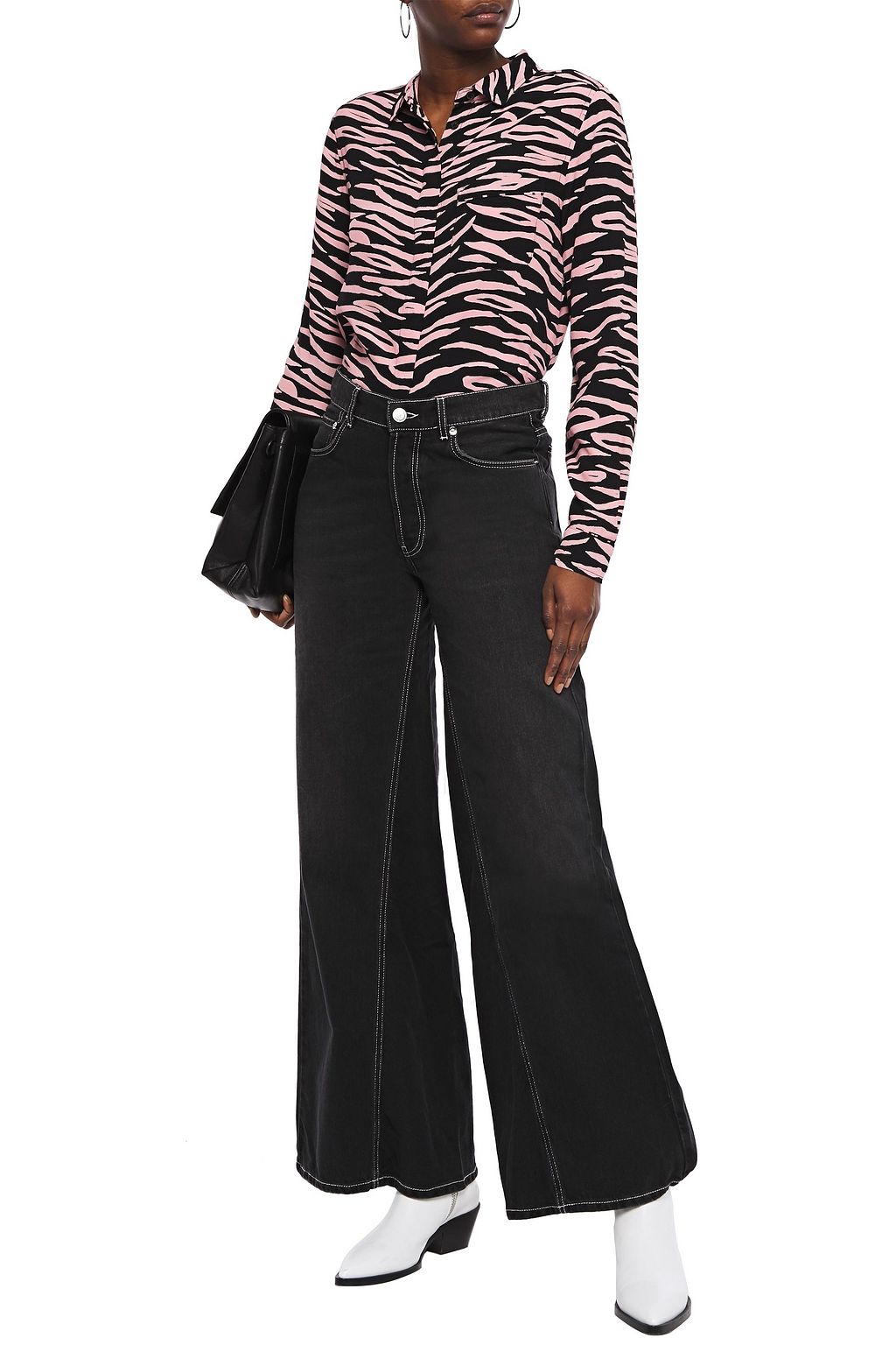 GANNI Rienzi high-rise wide-leg jeans