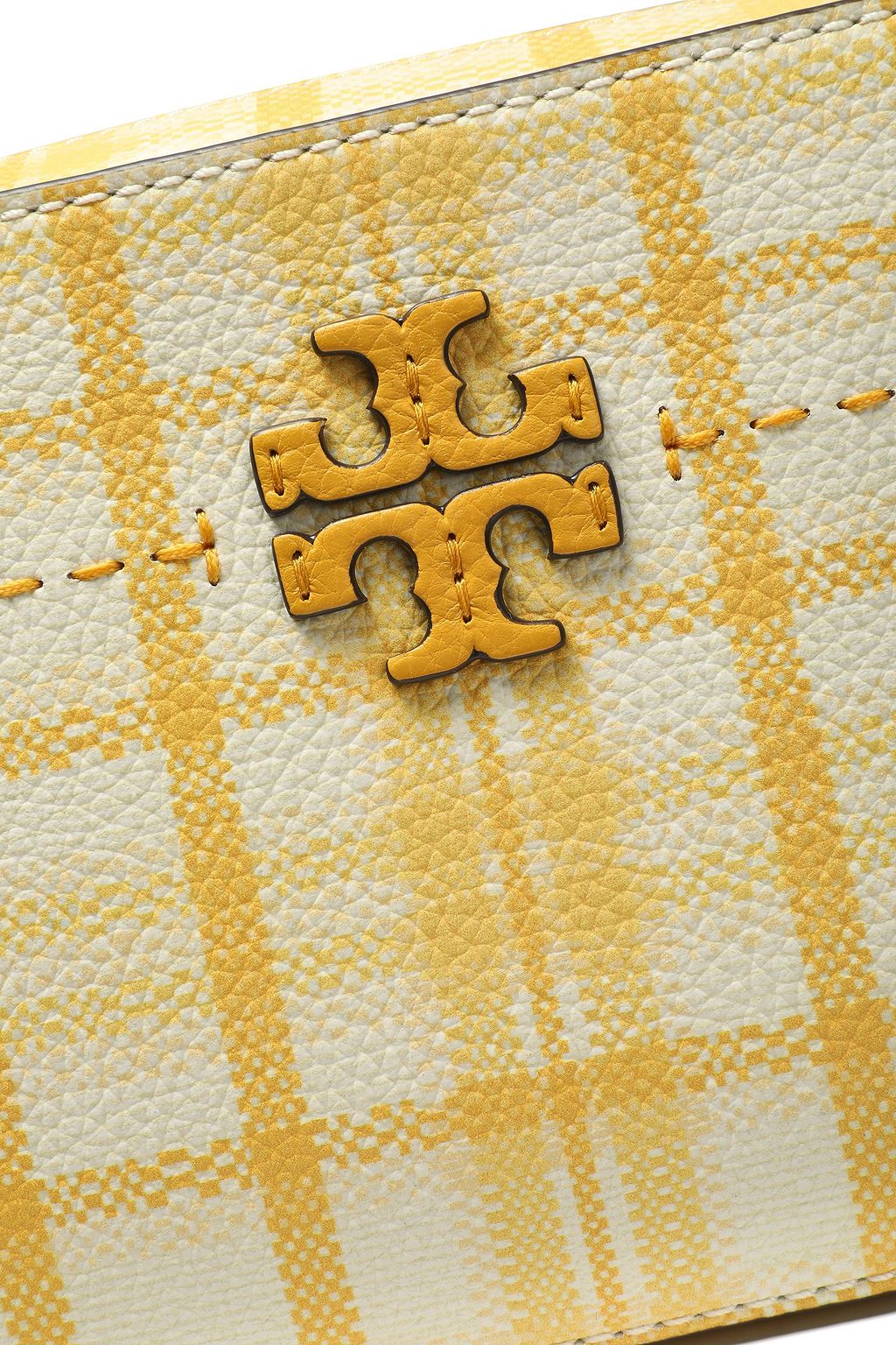 TORY BURCH Checked pebbledleather shoulder bag THE